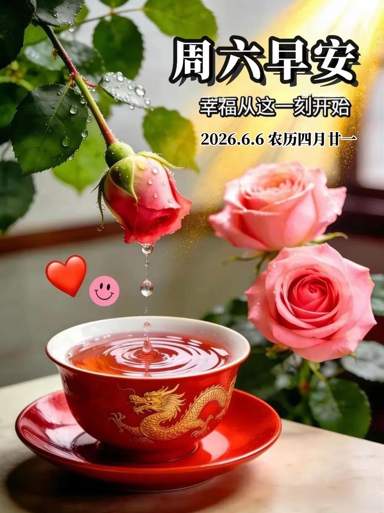 6.6日[燃烧的心][福]早上好[招财进宝][大笑]
感恩相遇，珍惜友宜，共度岁