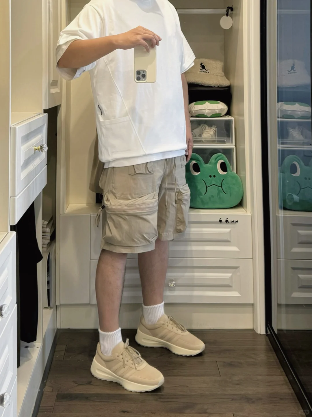工装短裤｜卡其色穿搭