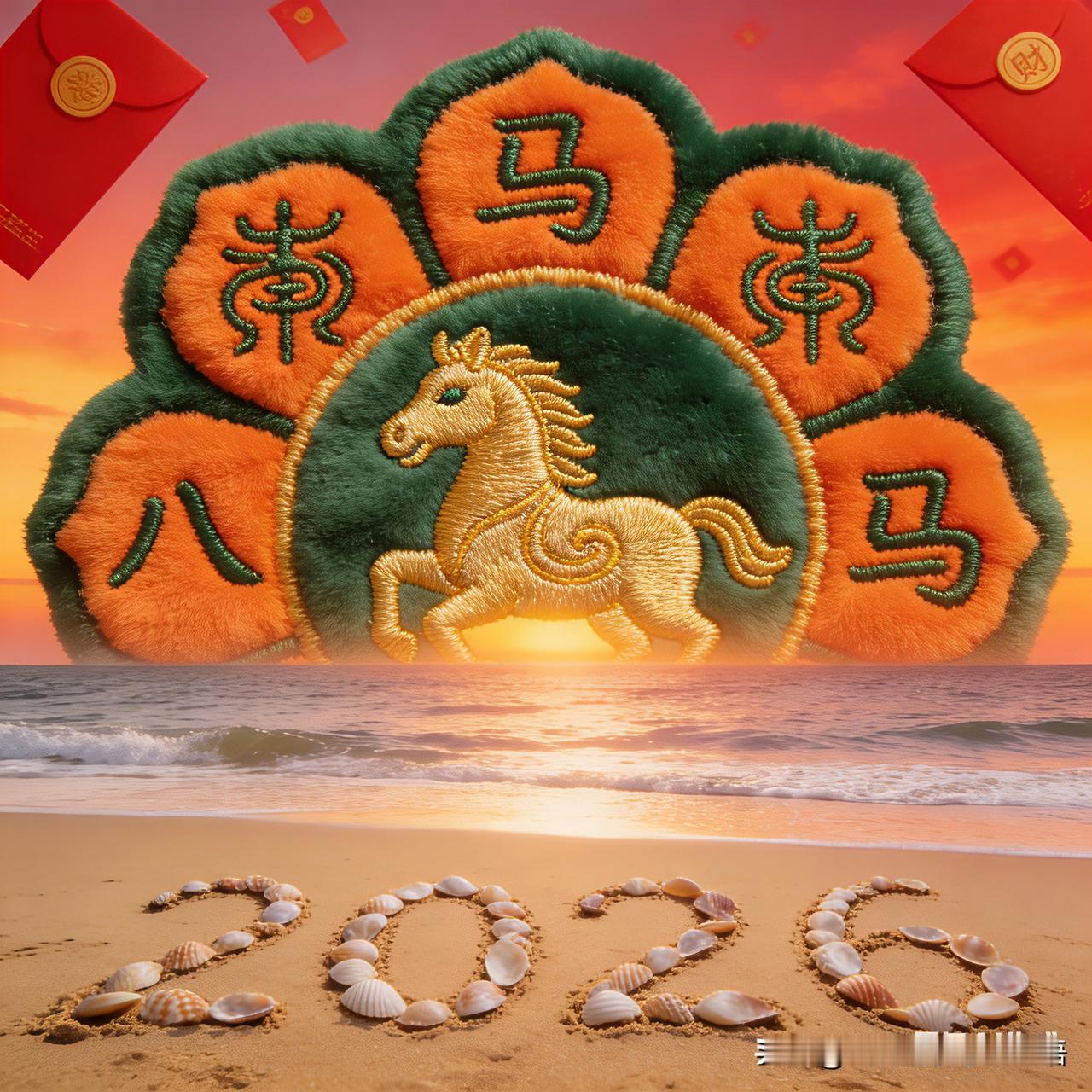 马踏飞燕，2026年吉祥。