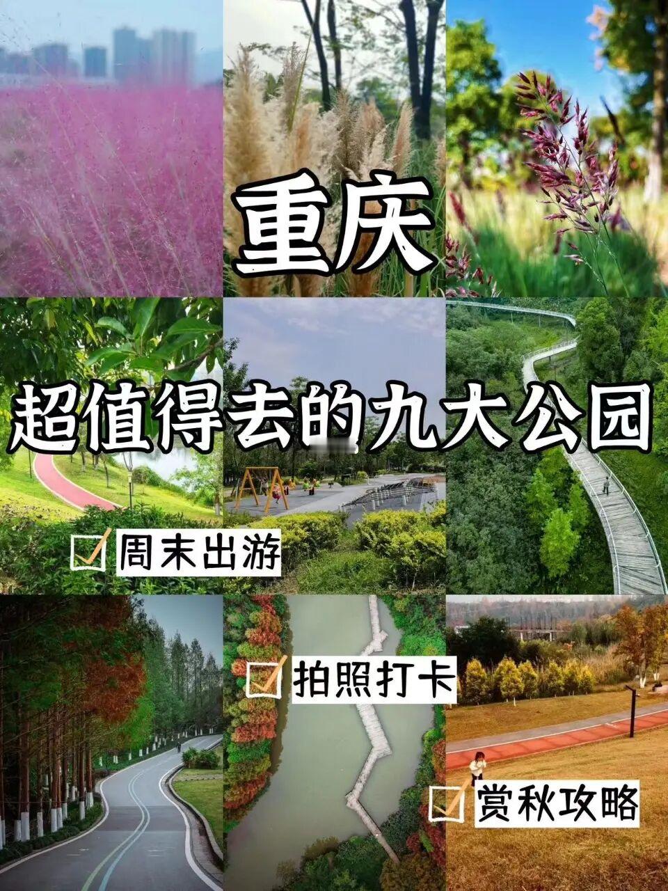 👏重庆超值得去的👉九大公园合集✅