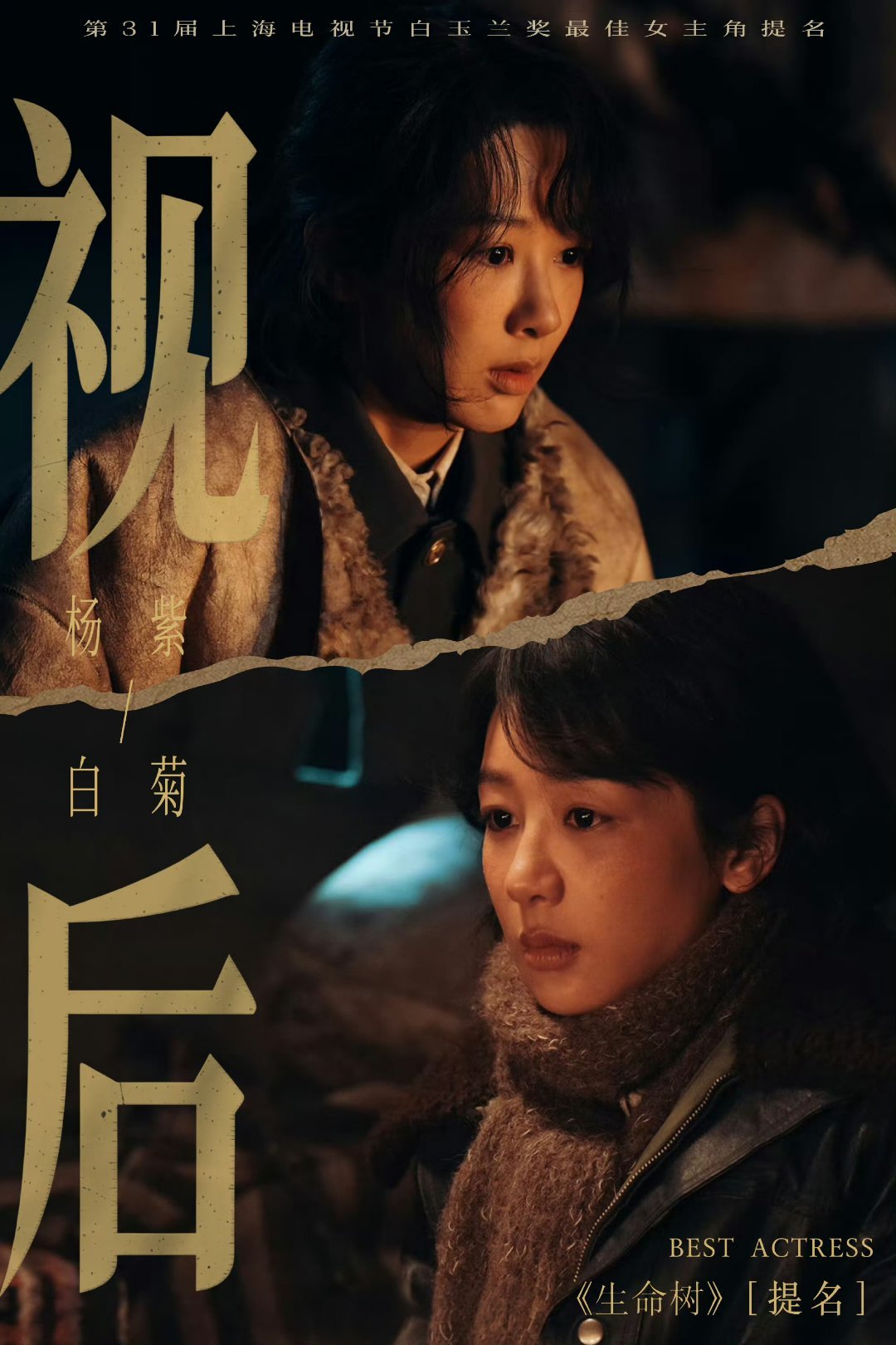 杨紫 恭喜演员杨紫荣获白玉兰最佳女主角，四提白玉兰，连续三年提名白玉兰最佳女主角