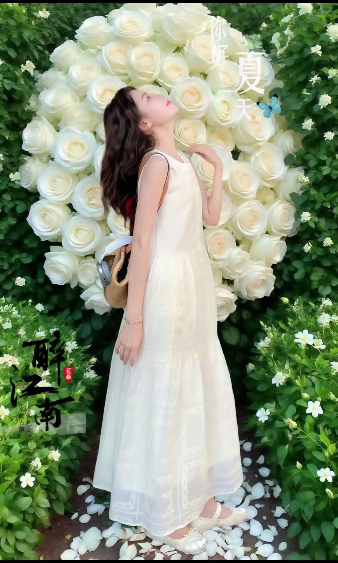 夏天就应该穿这种仙女裙！姐妹们快看这条法式超仙甜美无袖背心连衣裙，简直...