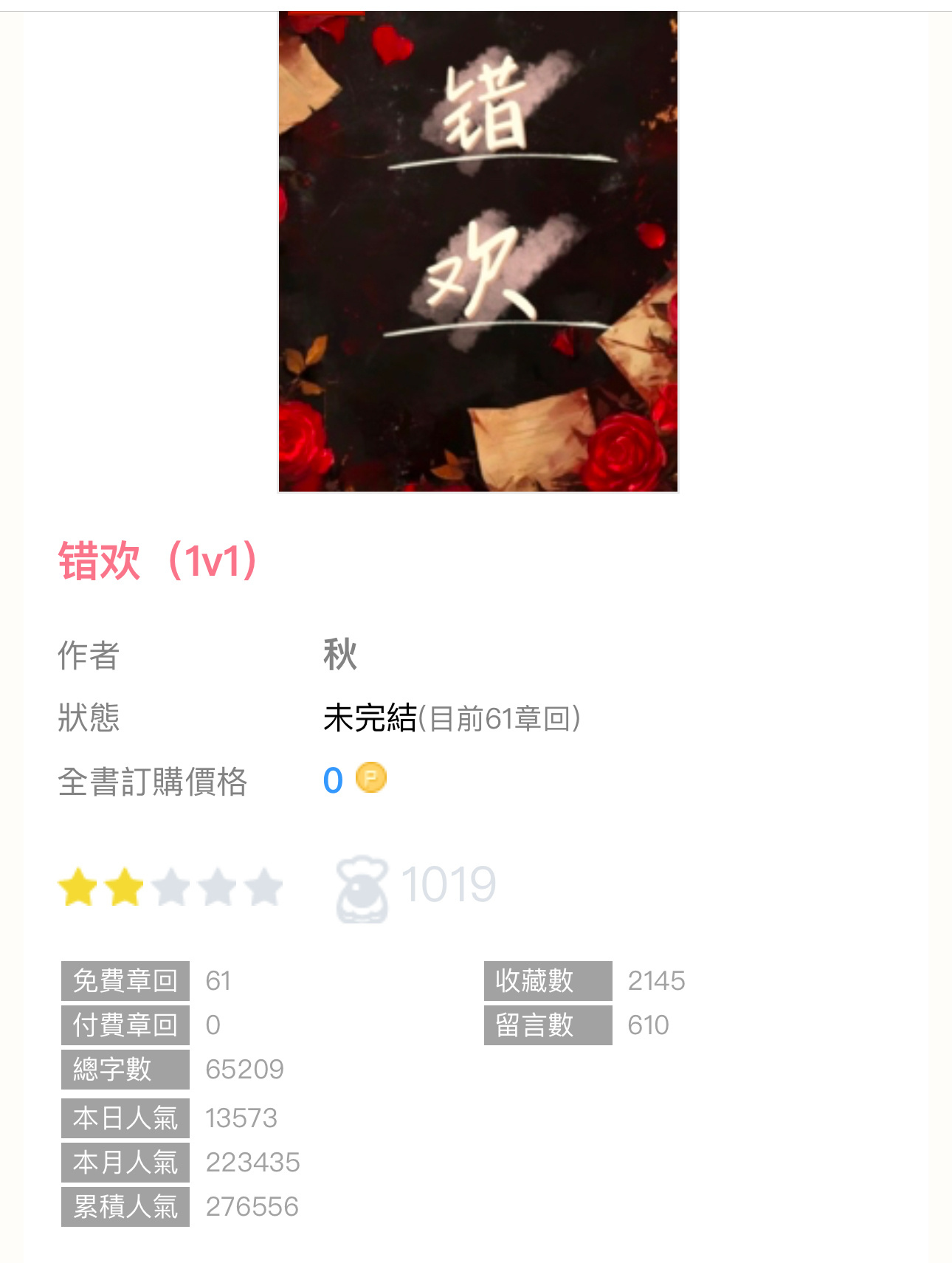 【编辑推荐】《错欢》by秋🔸连载🔹年下／男小三／强取豪夺／女f男c※ 男主不