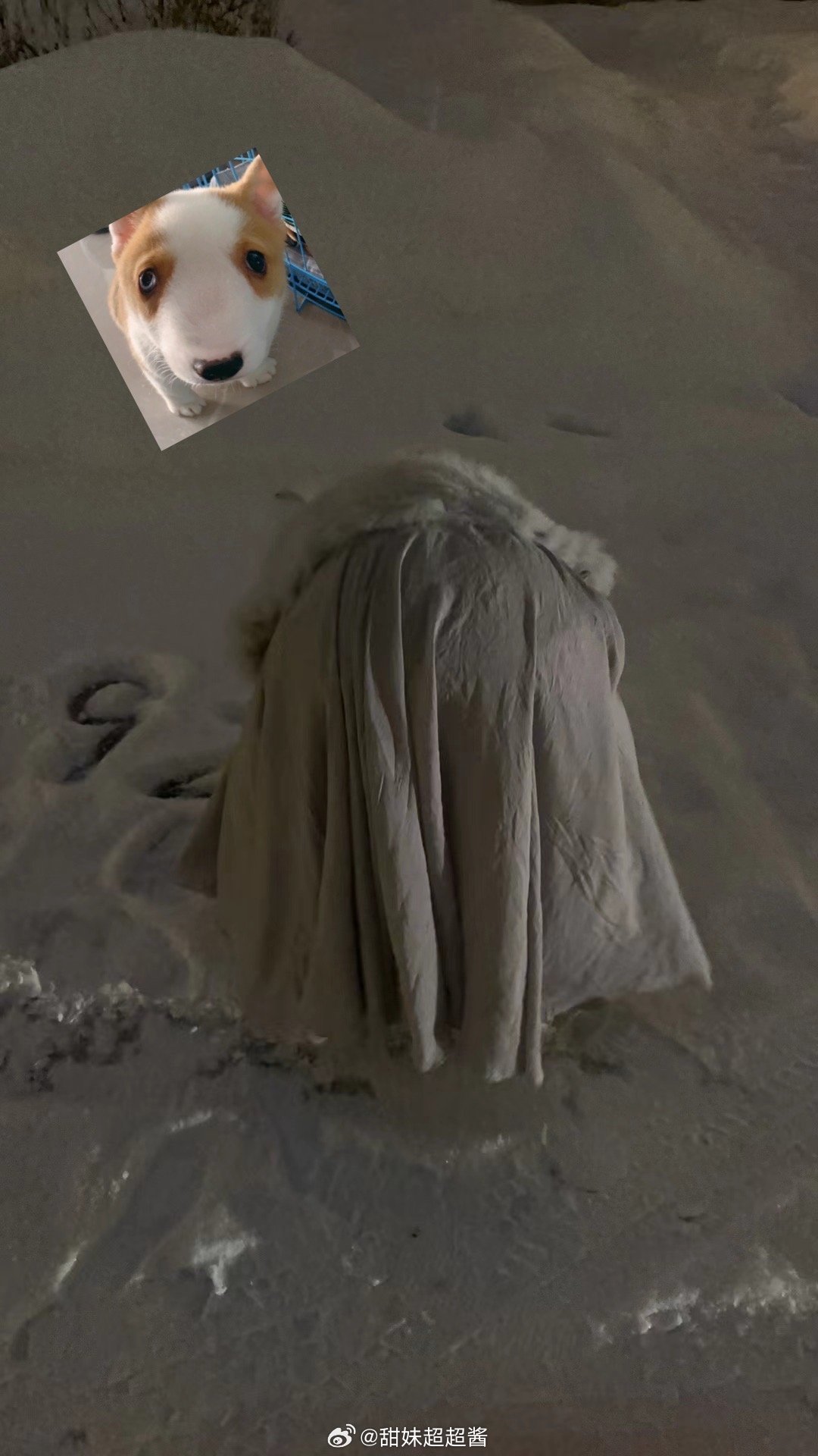 受不了了 我在美美雪地写字结果给我拍了这么一张[微笑]  ​​​