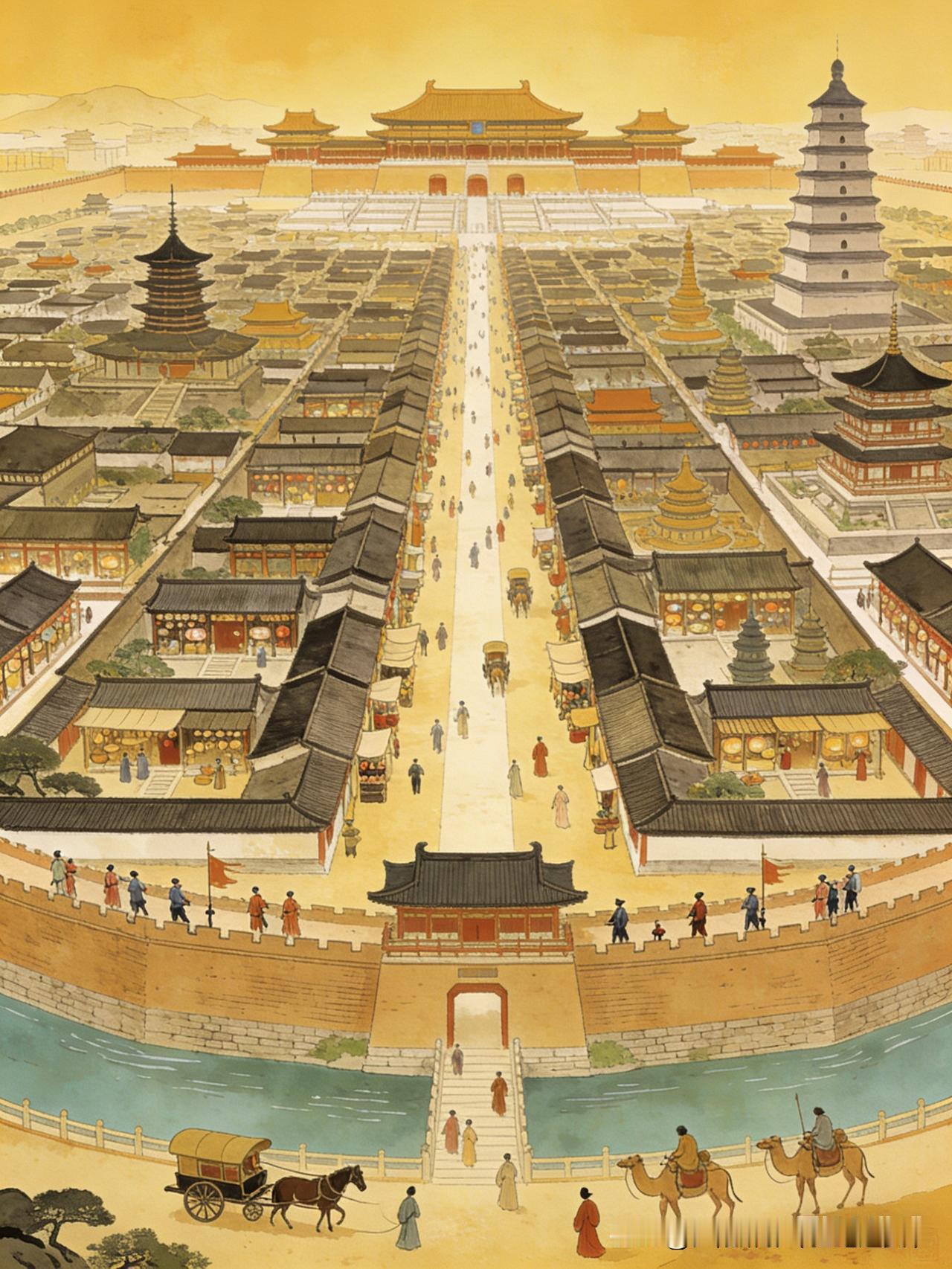 不少人都在争论，盛唐的中心到底是长安还是洛阳，其实答案并不对立。
 
唐朝本就是