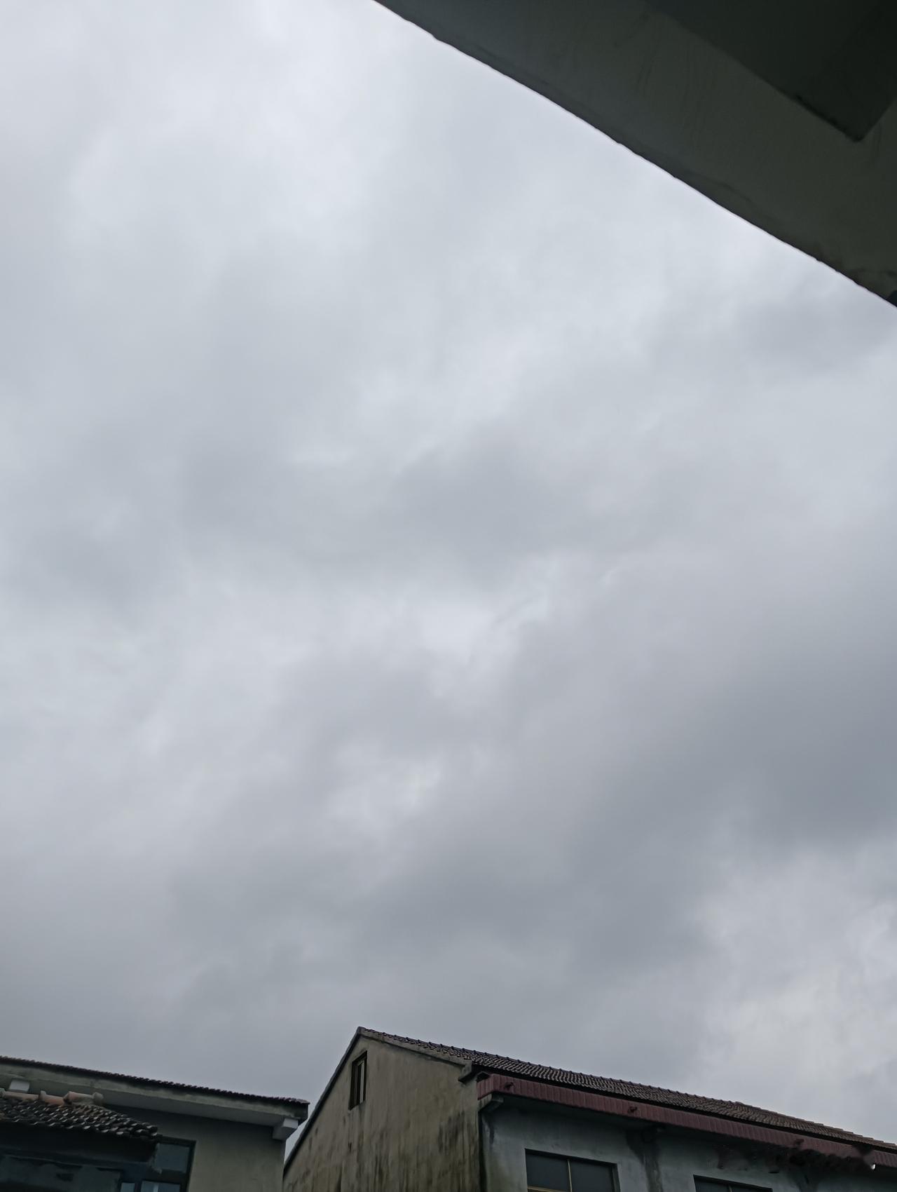 天空阴沉得像被一块巨大的灰色幕布笼罩，感觉随时都会有雨落下来。这种天气总会让人的