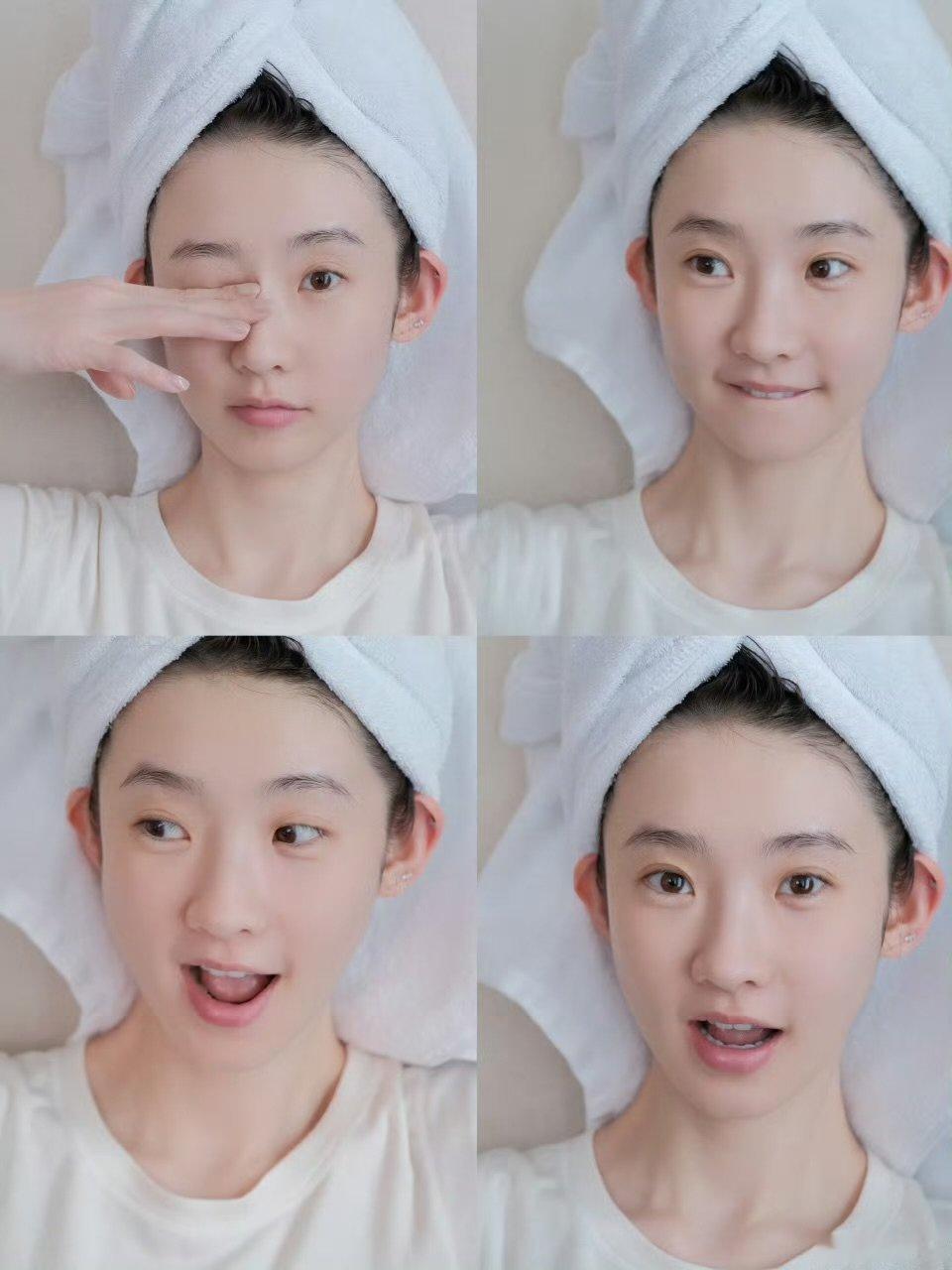 张艺凡素颜皮肤张艺凡素颜人生四格水煮蛋般的素颜皮肤，张艺凡人生四格 