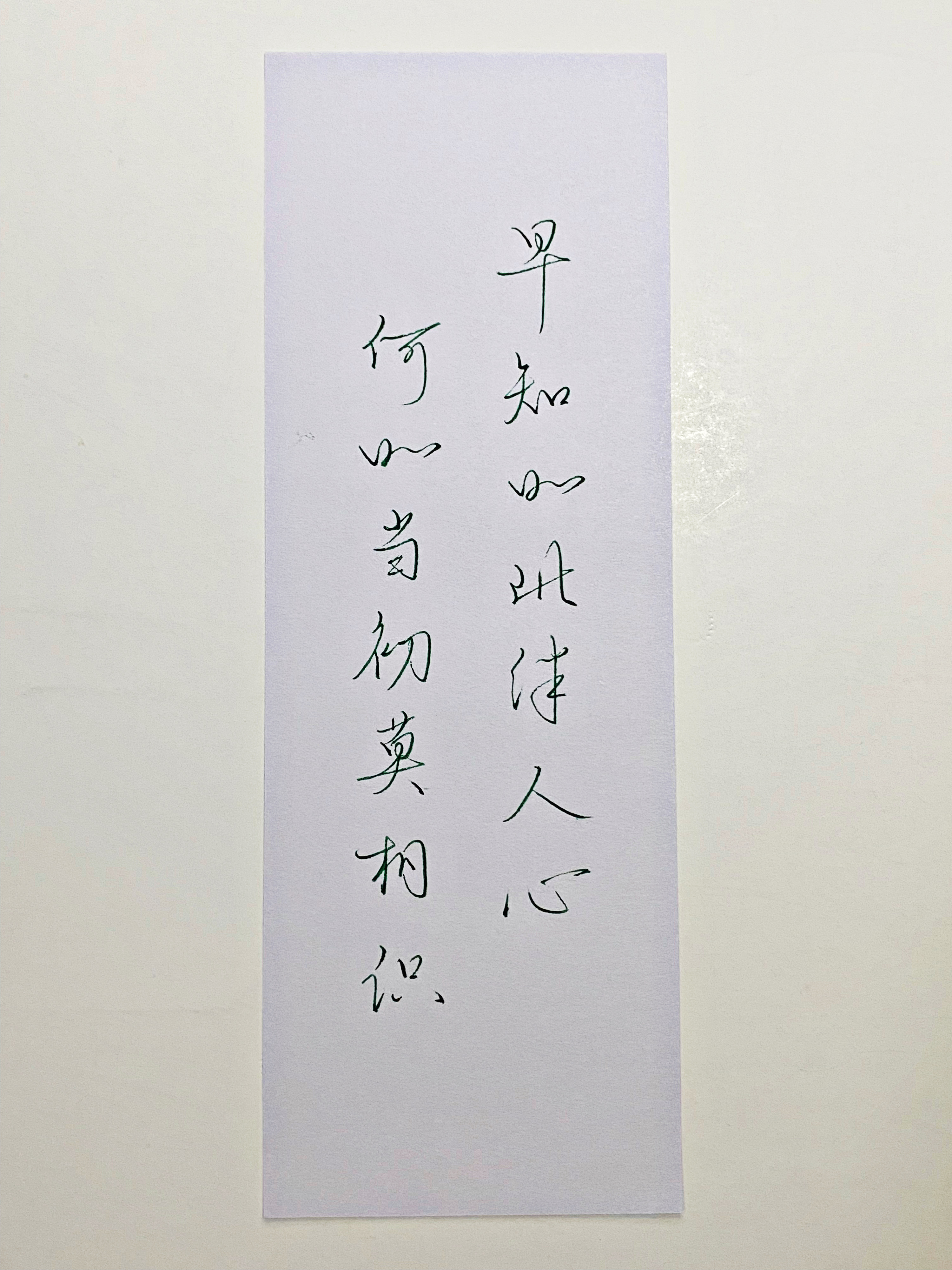练字  何如当初不相识 