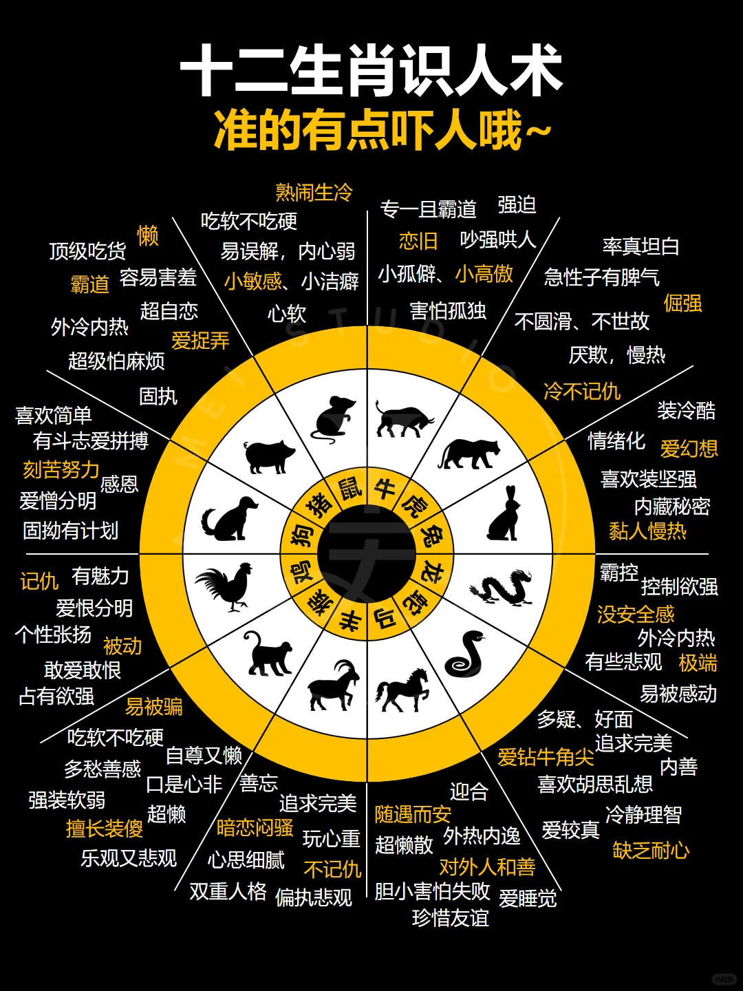识人术十二生肖版！看看说的是不是你！！