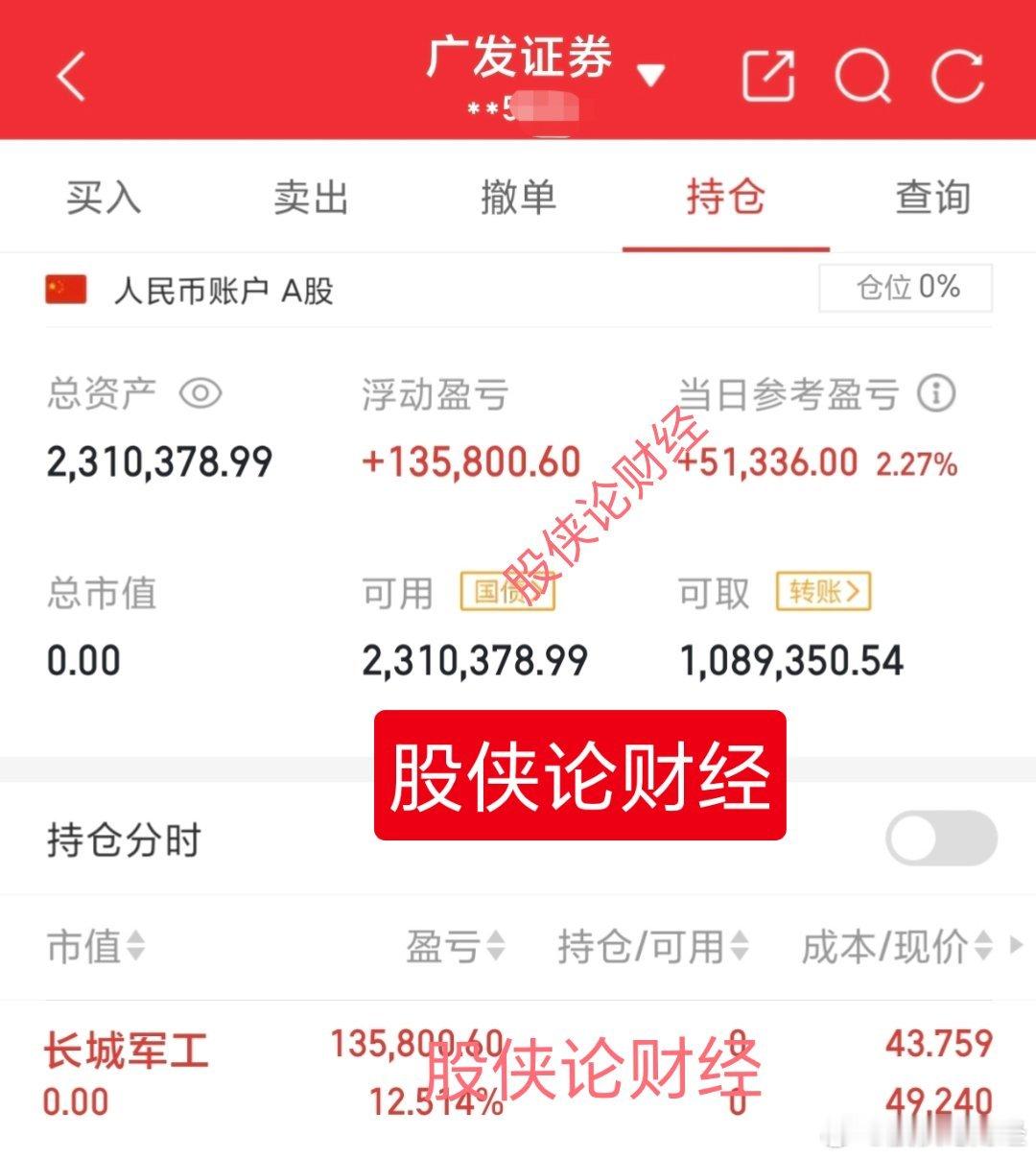 长城止盈了，等主力多空博弈吧，落袋为安才能在股市活的长久。30万本金实盘记录（第