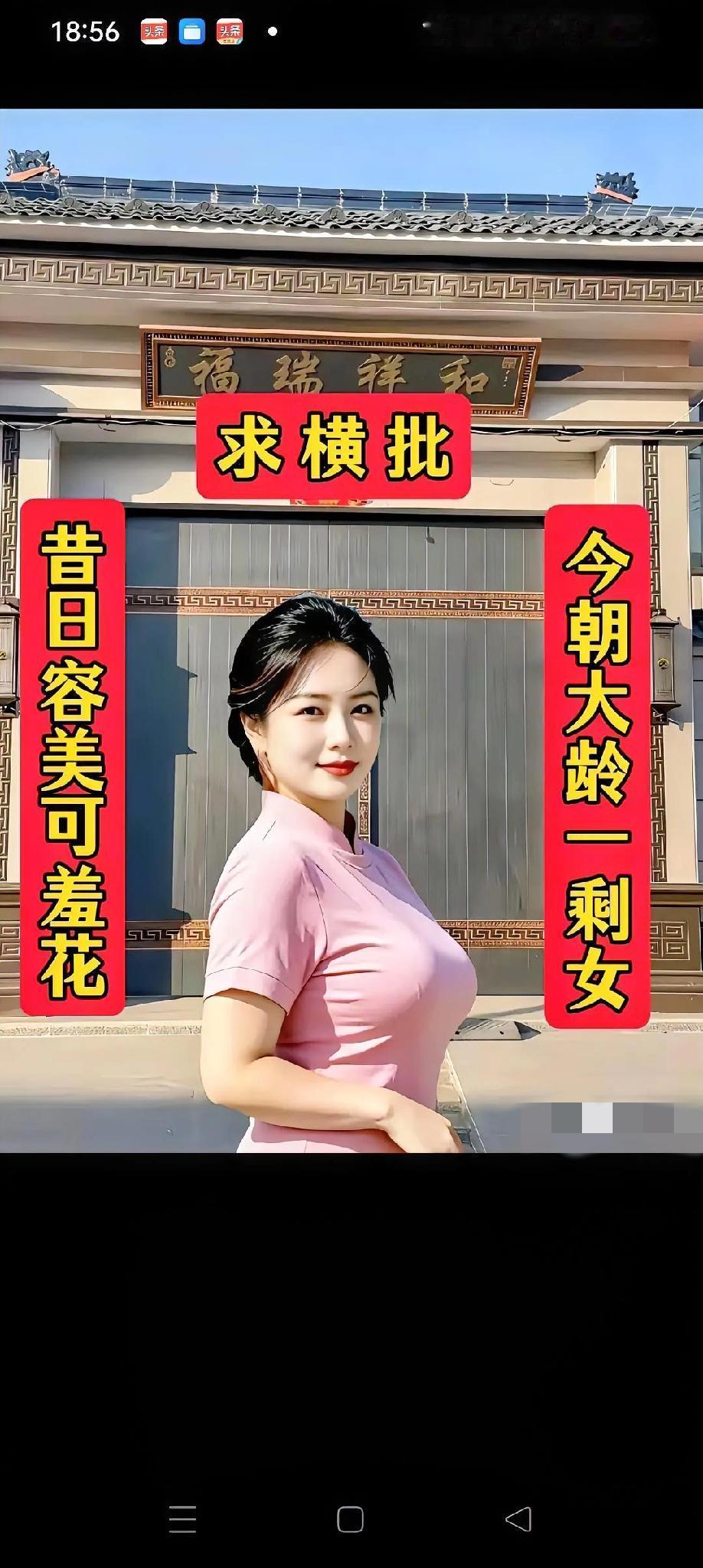 美女出一副对联，横批空缺58天了，至今没人能写出精辟横批，在此诚邀对联高手赐个绝