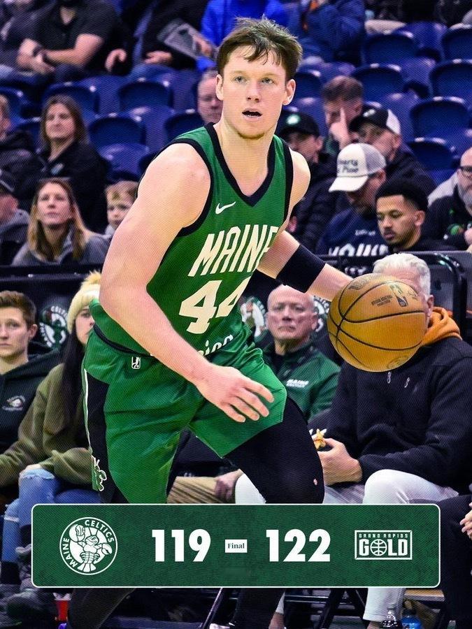 缅因州凯尔特人 119-122 …… 缅因州凯尔特人队主场负于大急流城黄金队 …