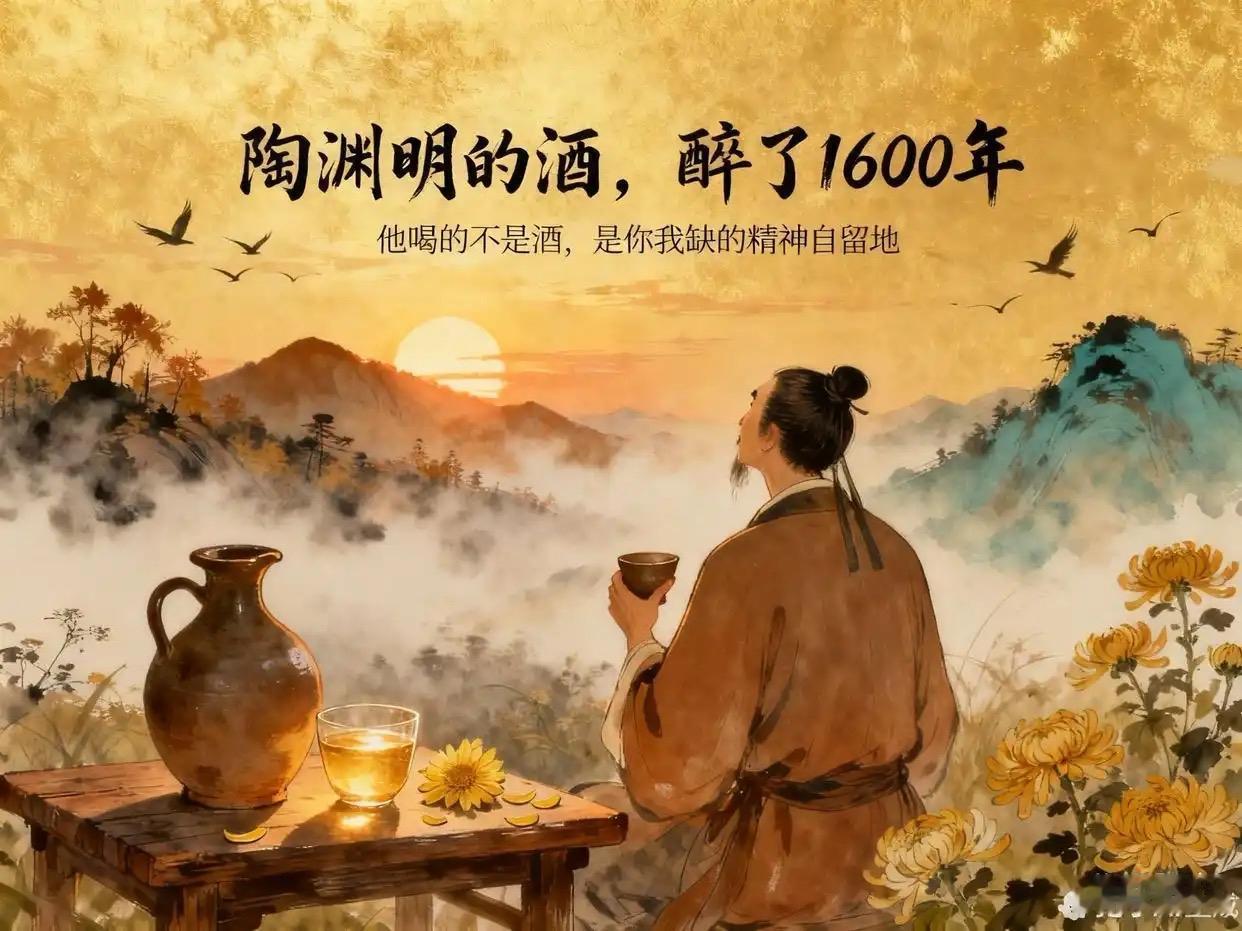 陶渊明归隐，是他在权力名利场中看清了“心为形役”的荒唐，选择退回自然。他并非消极