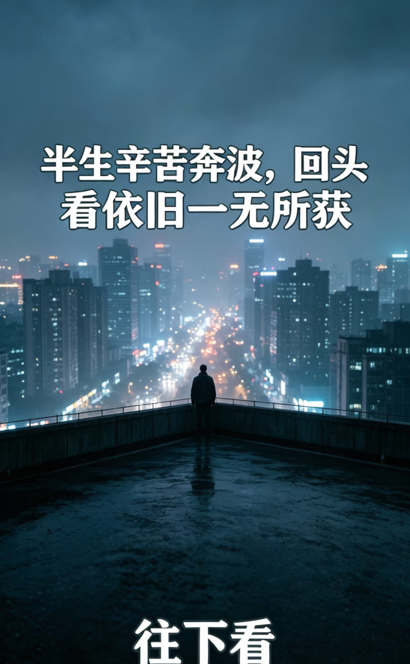 人力在岁月面前不堪一击人到中年，最心酸的瞬间莫过于：回首半生匆匆，一路风雨奔波，