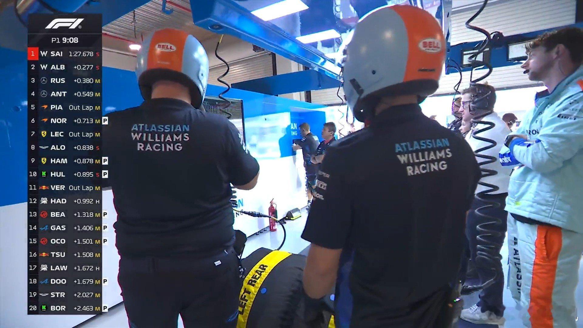 威廉姆斯车队的软胎圈速暂时占据一二！F1[超话]2025F1迈阿密大奖赛 ​ c