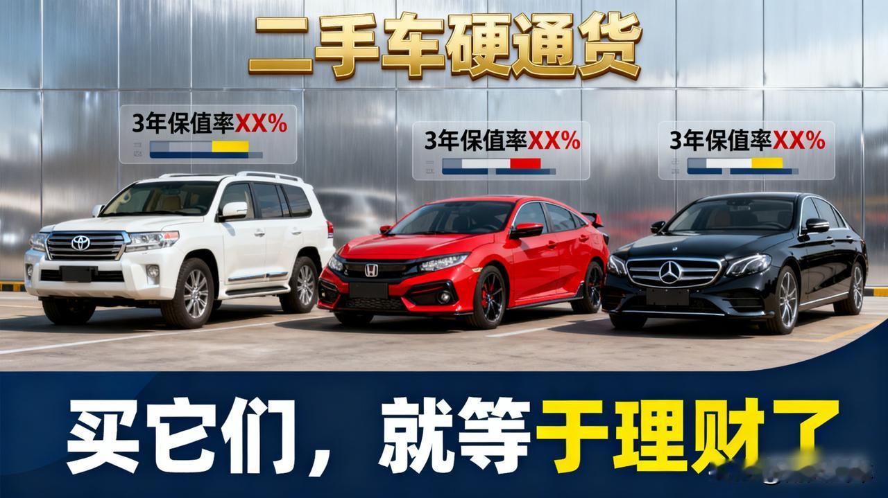 最保值的几款二手车，闭着眼买都不会错！

丰田汉兰达、本田思域、奔驰E级…这些车