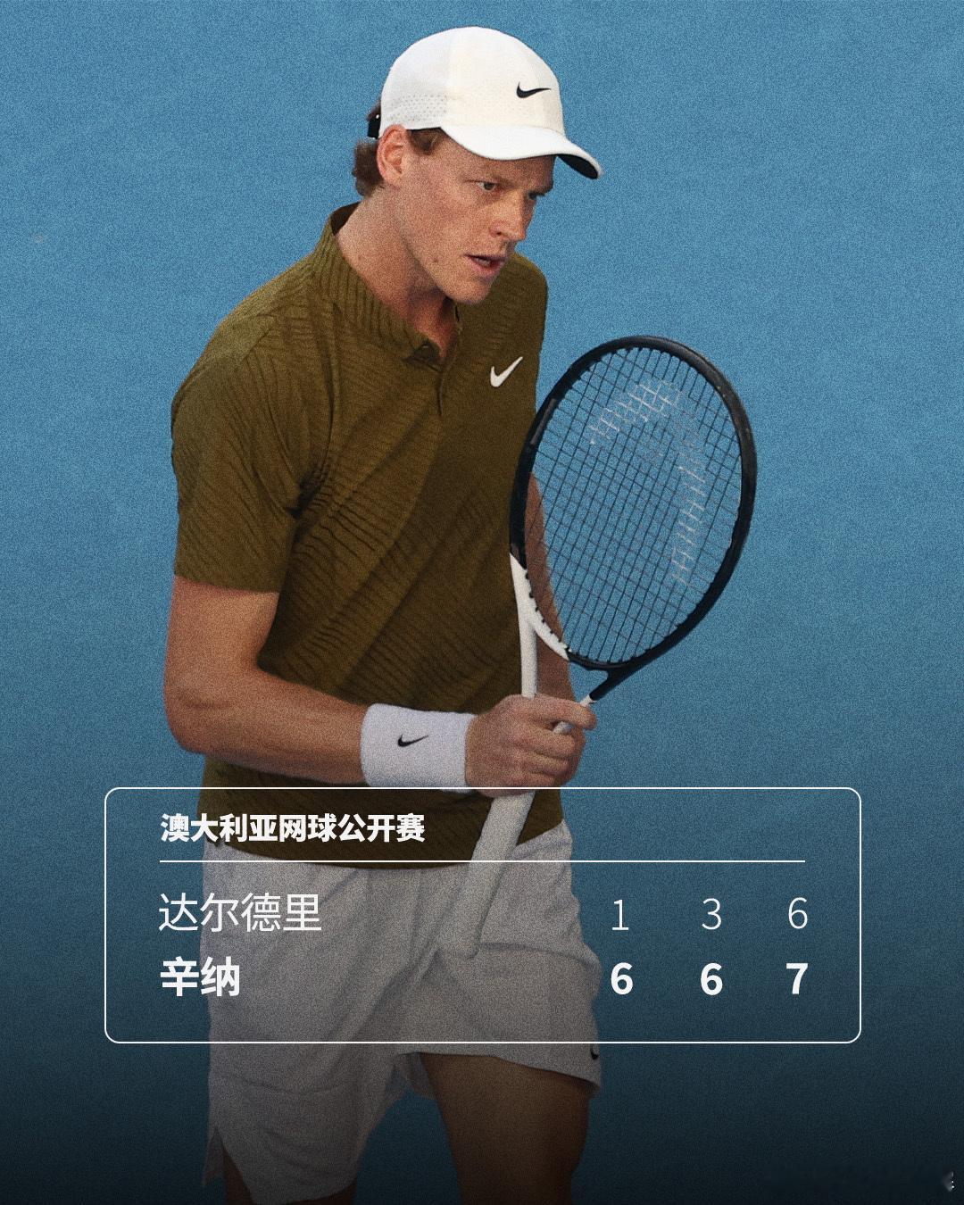 辛纳晋级澳网男单8强🔥澳网男单第四轮，两届卫冕冠军、2号种子6-1 6-3 7