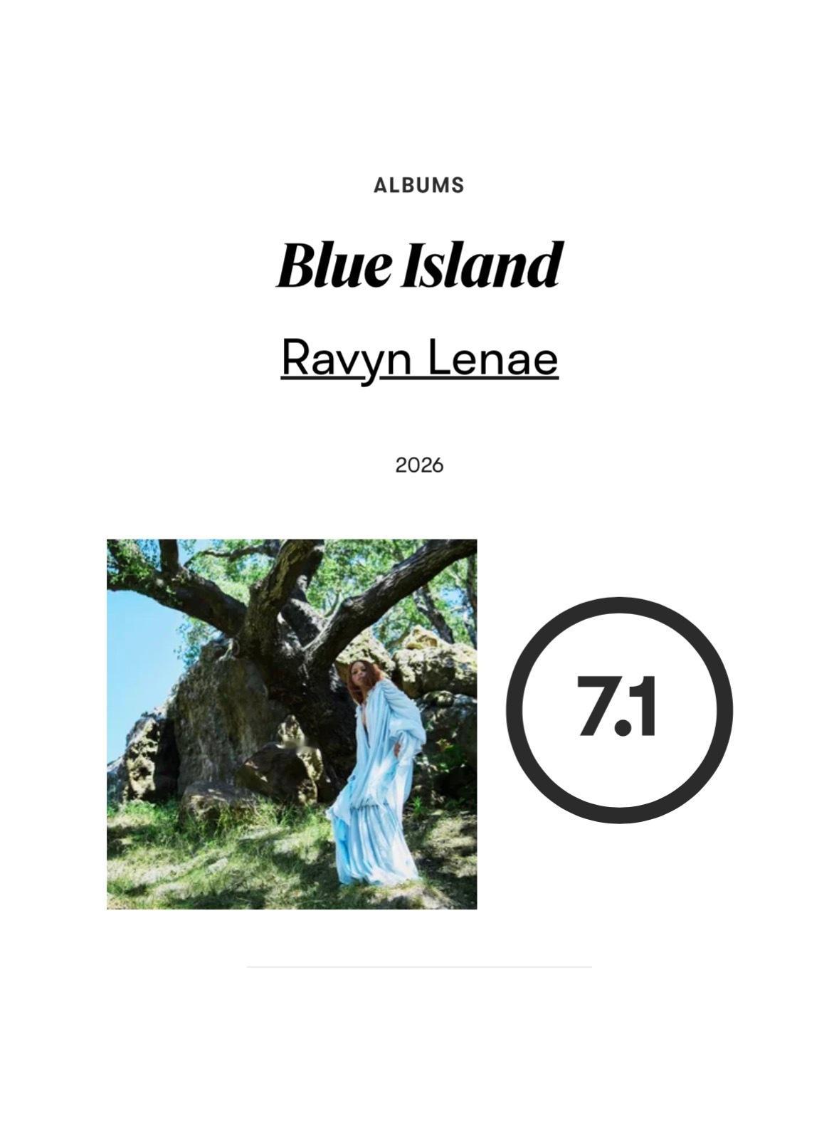 【乐评速递】Ravyn Lenae 第三张录音室专辑『Blue Island』获