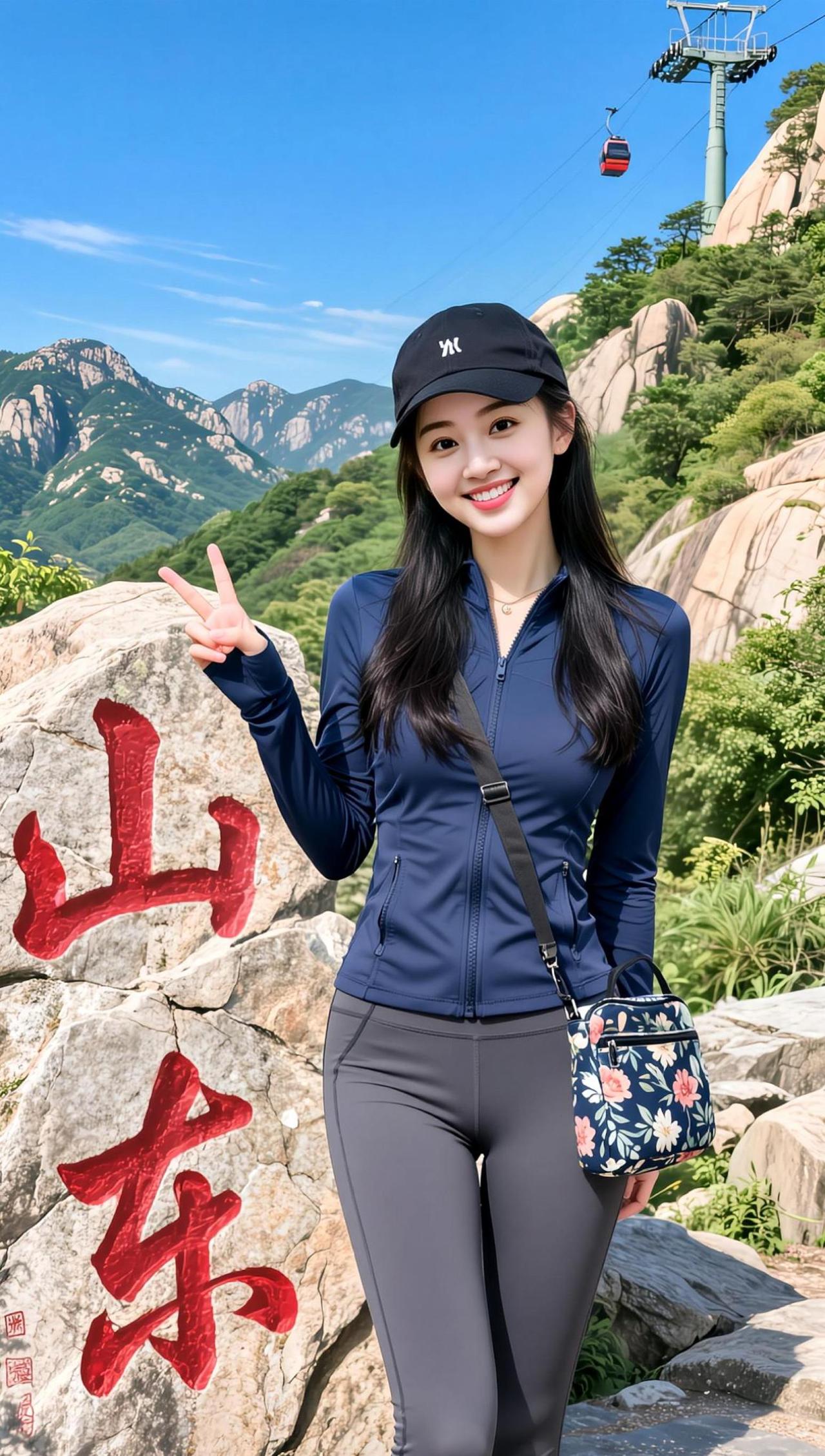 AI登山生活照 抖音ai创作