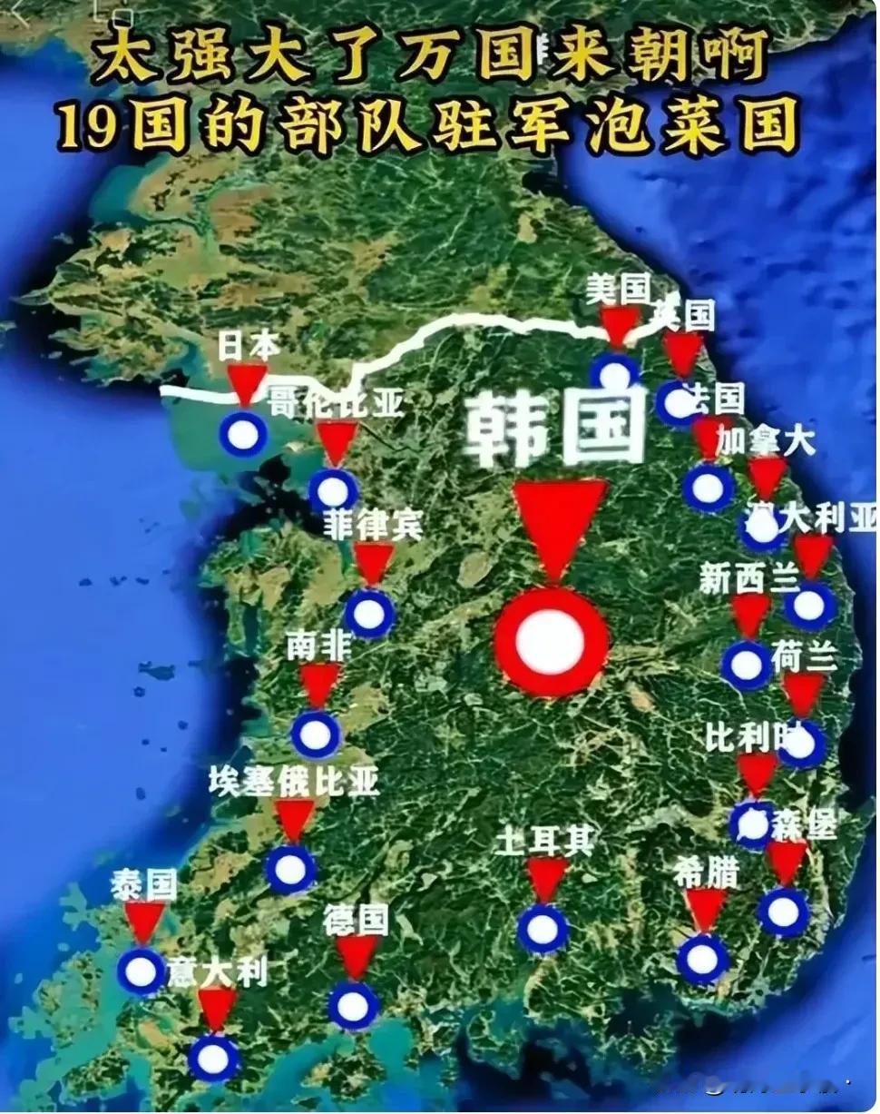 三问韩国:

第一问，既然朝鲜不能驻军俄罗斯，那请问韩国有19国外国驻军怎么解释