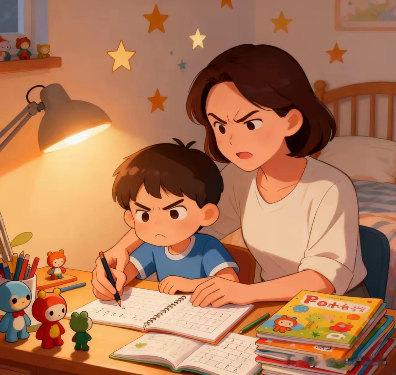辅导孩子写作业，真让人崩溃！
昨天帮孩子写一篇关于“妈妈陪我一起”的作文，我让孩