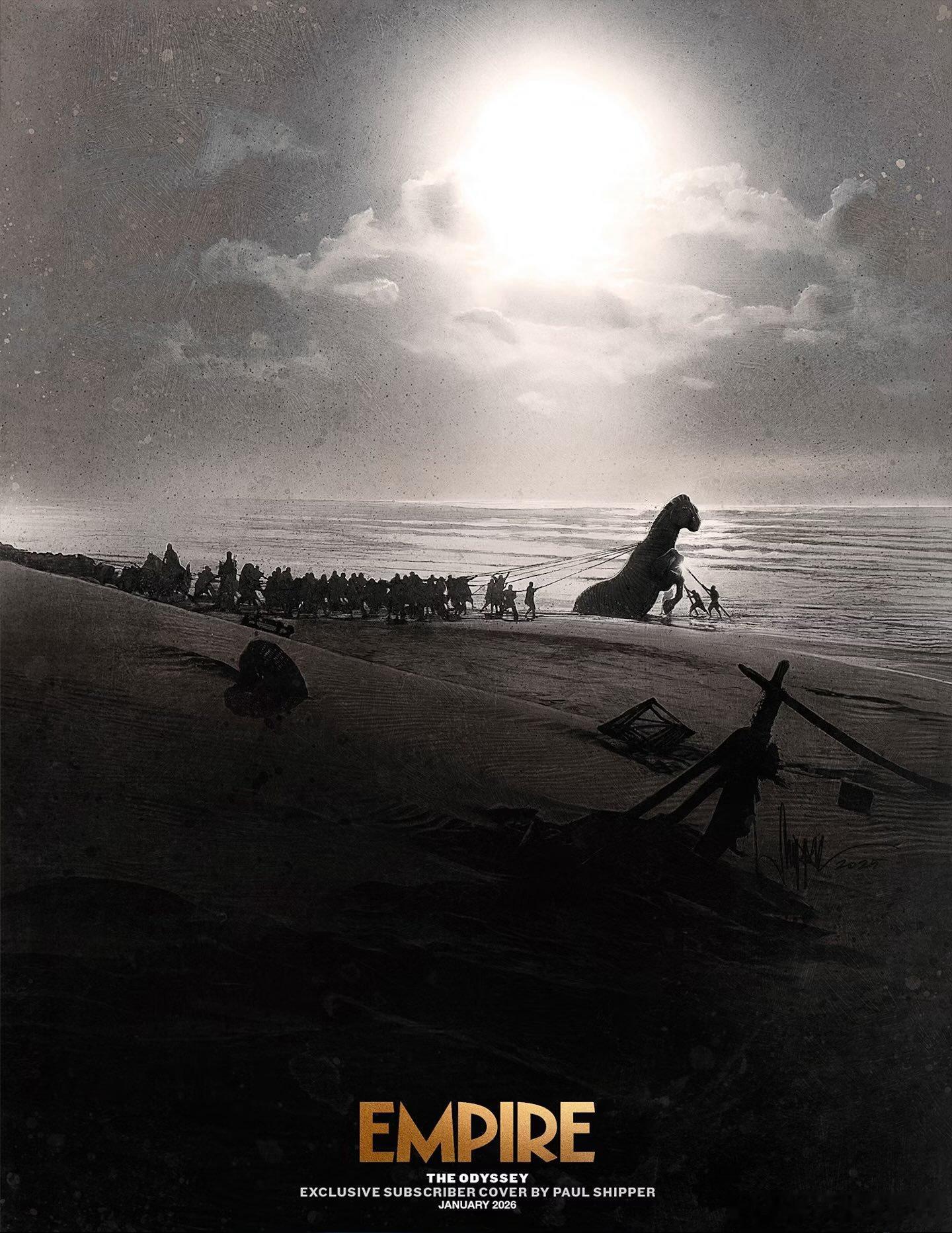 诺兰导演的《奥德赛》的艺术概念图（图1）与剧照（图2、图3） 