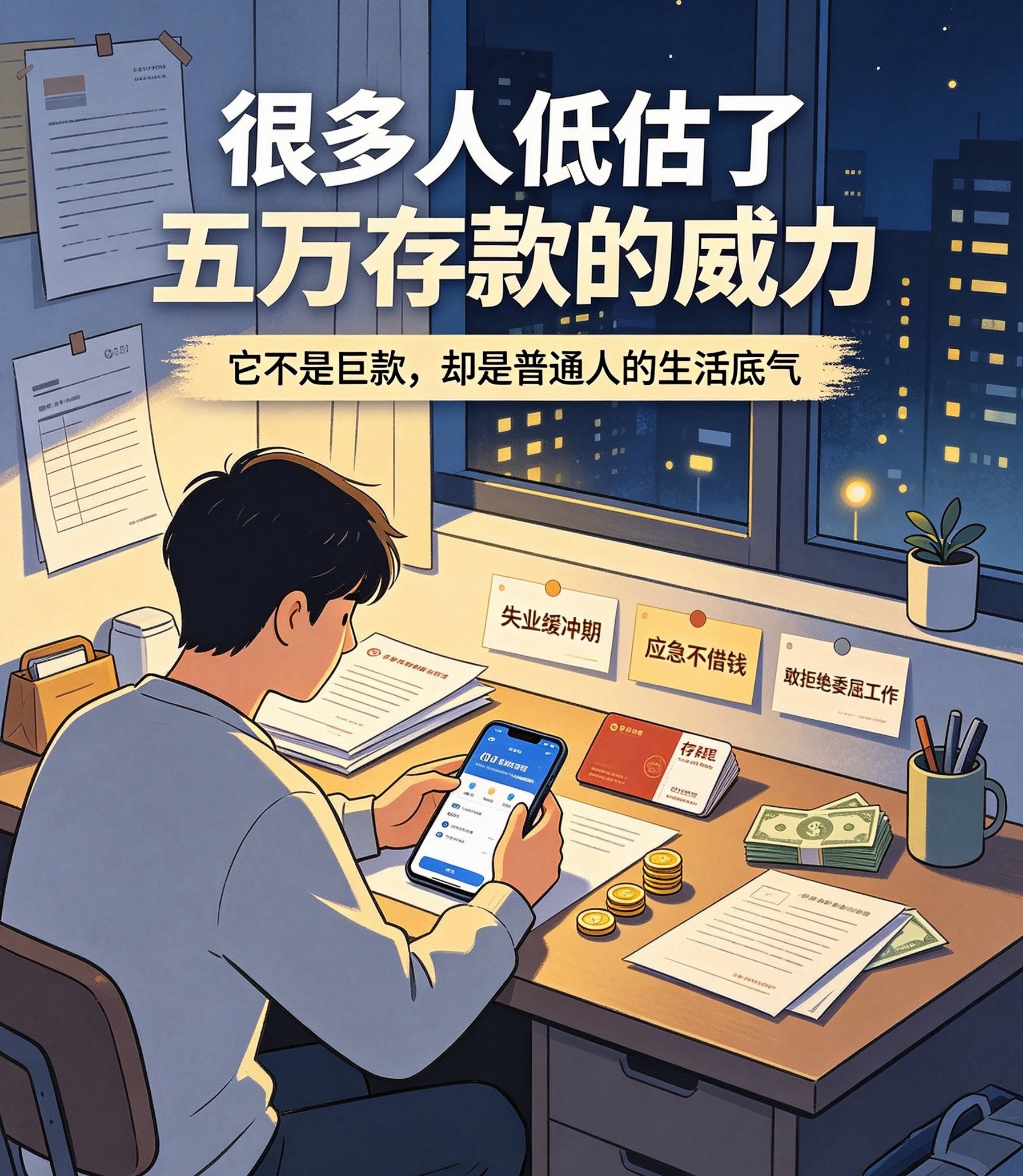 很多人低估了五万存款的威力刷短视频看多了，总觉得五万块不值一提，买不起房也换不了