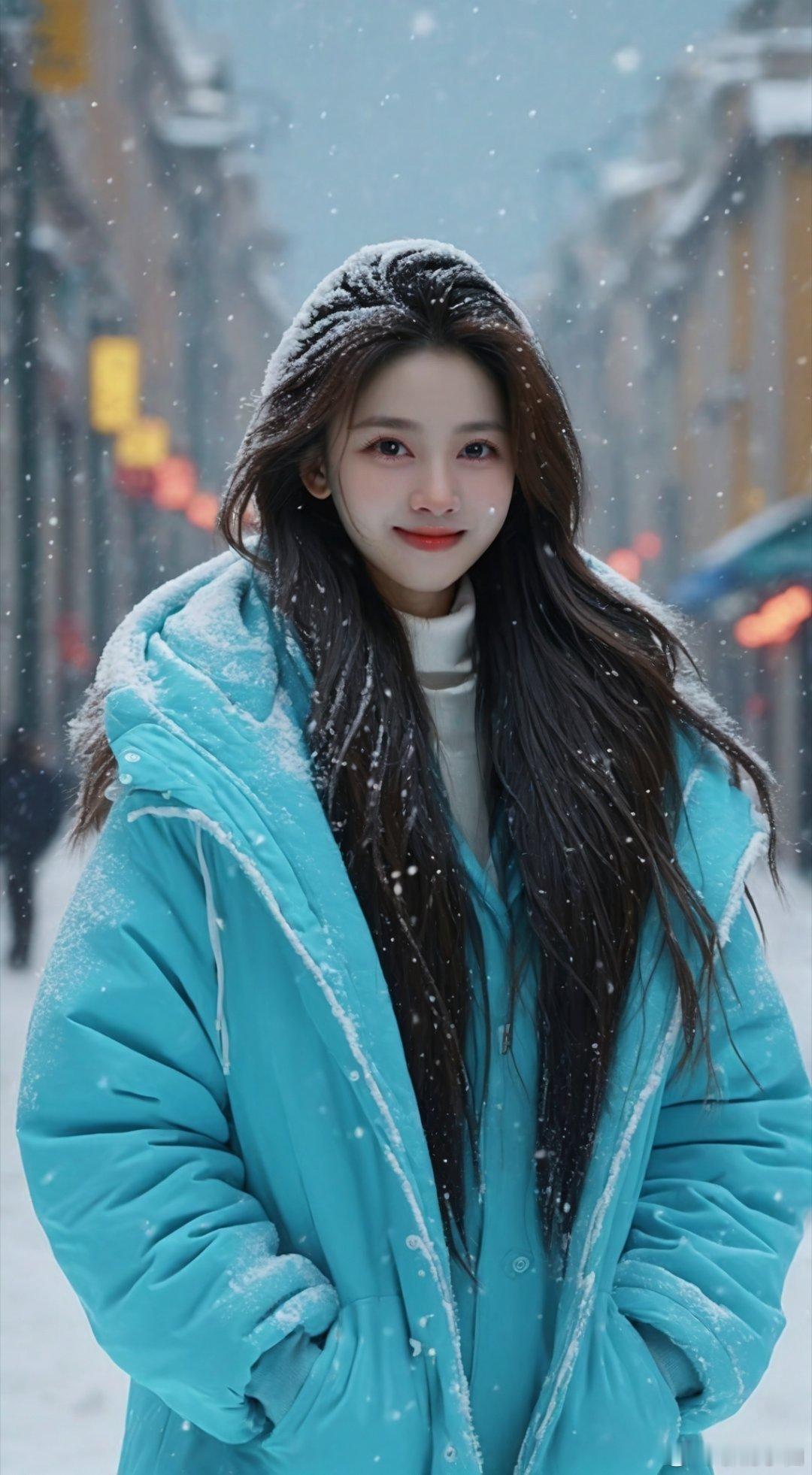 再冷的天也要美美哒，鼻子都快冻掉了#美美哒##小仙女# ​​​