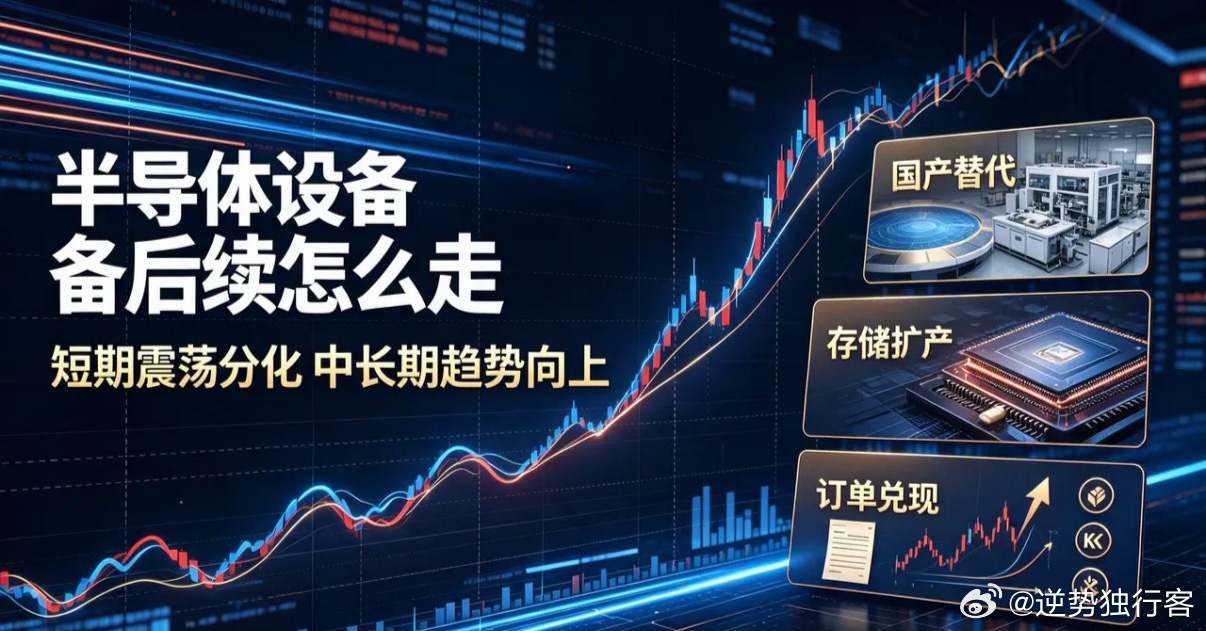 半导体设备后续怎么走？短期震荡、中长期上行，节奏讲透隔夜美股芯片大跌，今天A股设