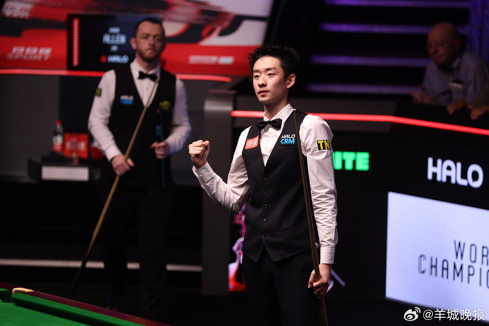 【#吴宜泽首进世锦赛决赛#】#吴宜泽17比16艾伦# 北京时间5月3日凌晨，20