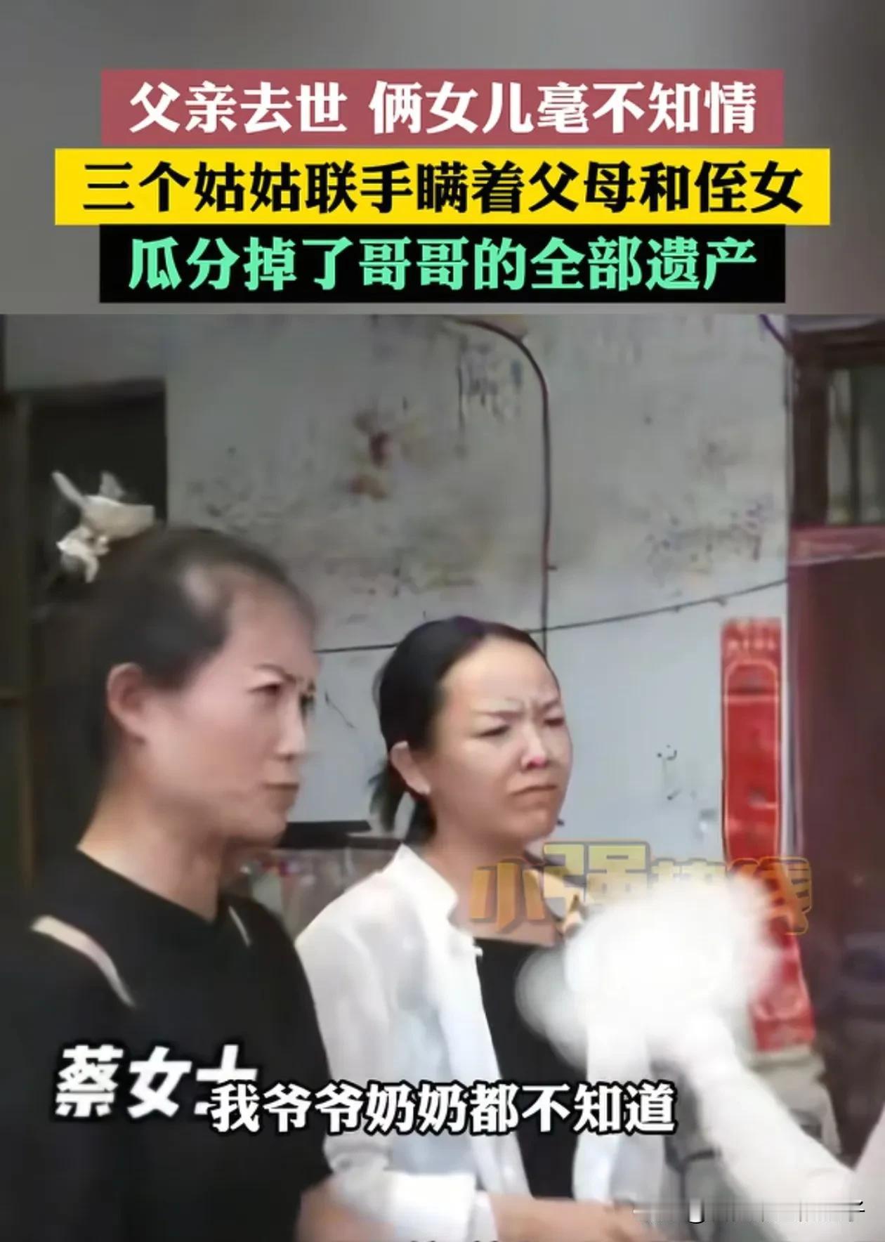什么都想要，太贪心了！河南，男子发生意外车祸去世，3个姑姑瞒着父母和2个女儿，几