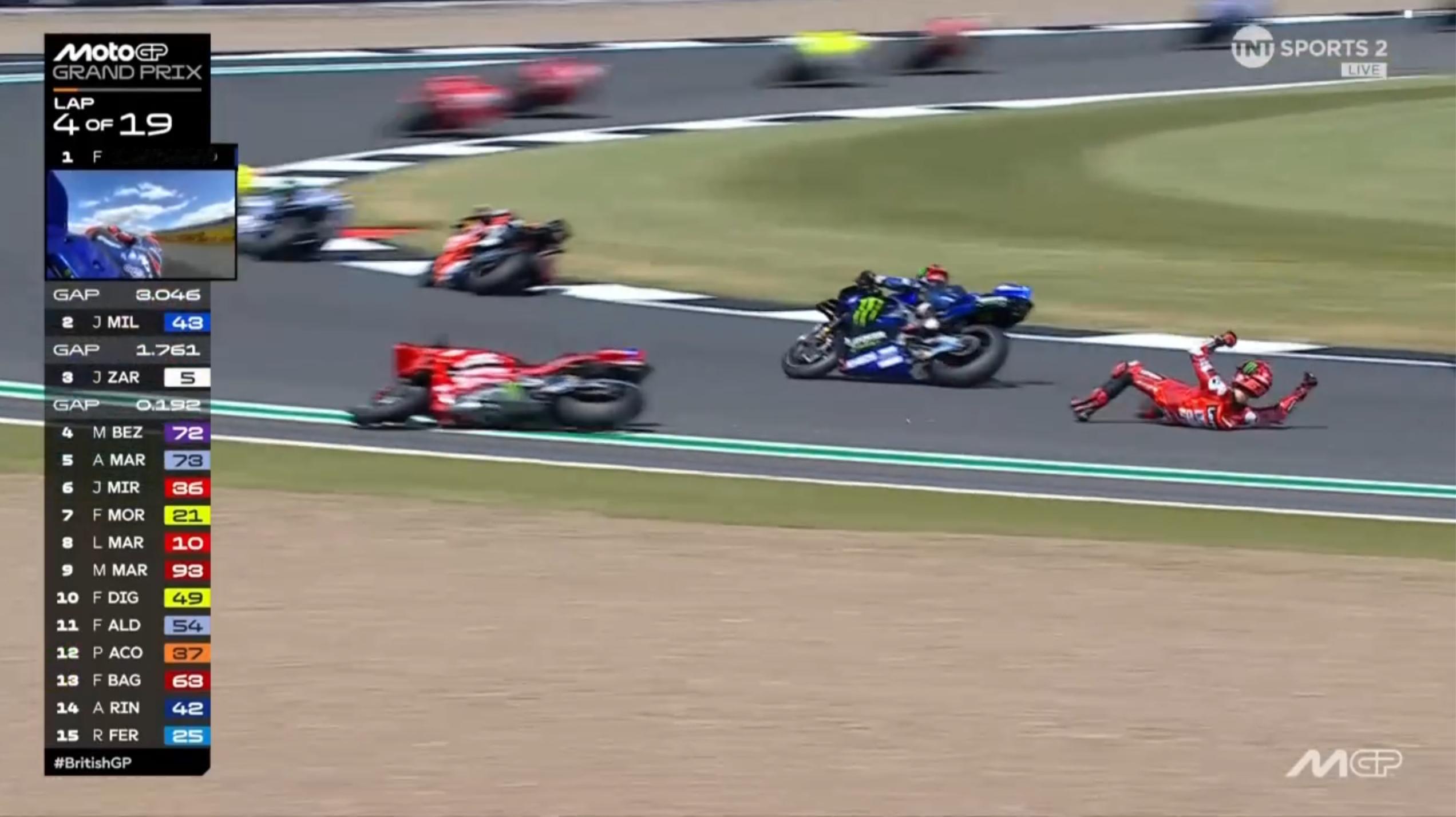 Pecco摔车，Game Over目前前四名没有任何一台杜卡迪MotoGP202