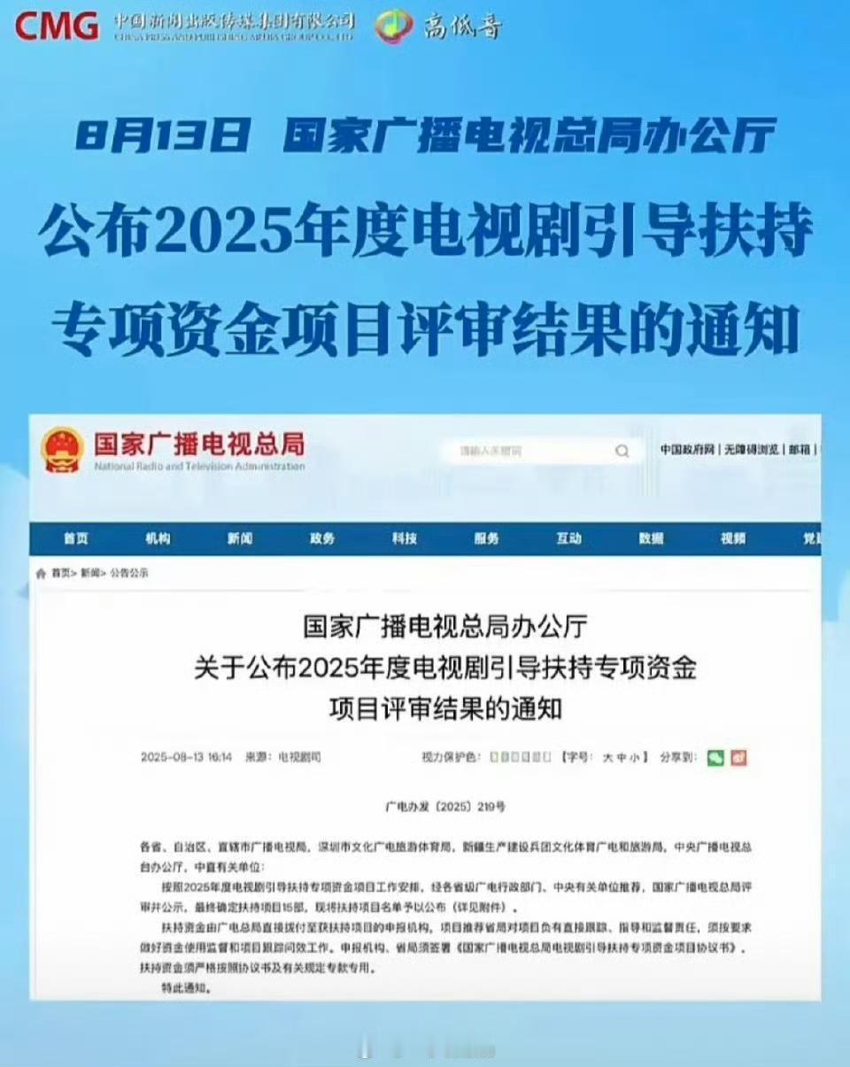《造城者》入选2025年度引导扶持专项资金项目扶持作品，由国家广播电视总局发布。