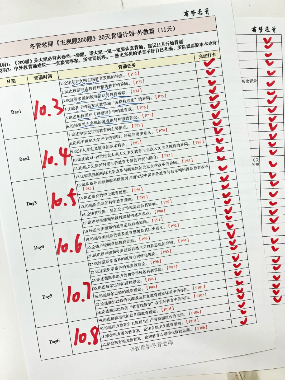 假如你从10月开始背诵333主观题