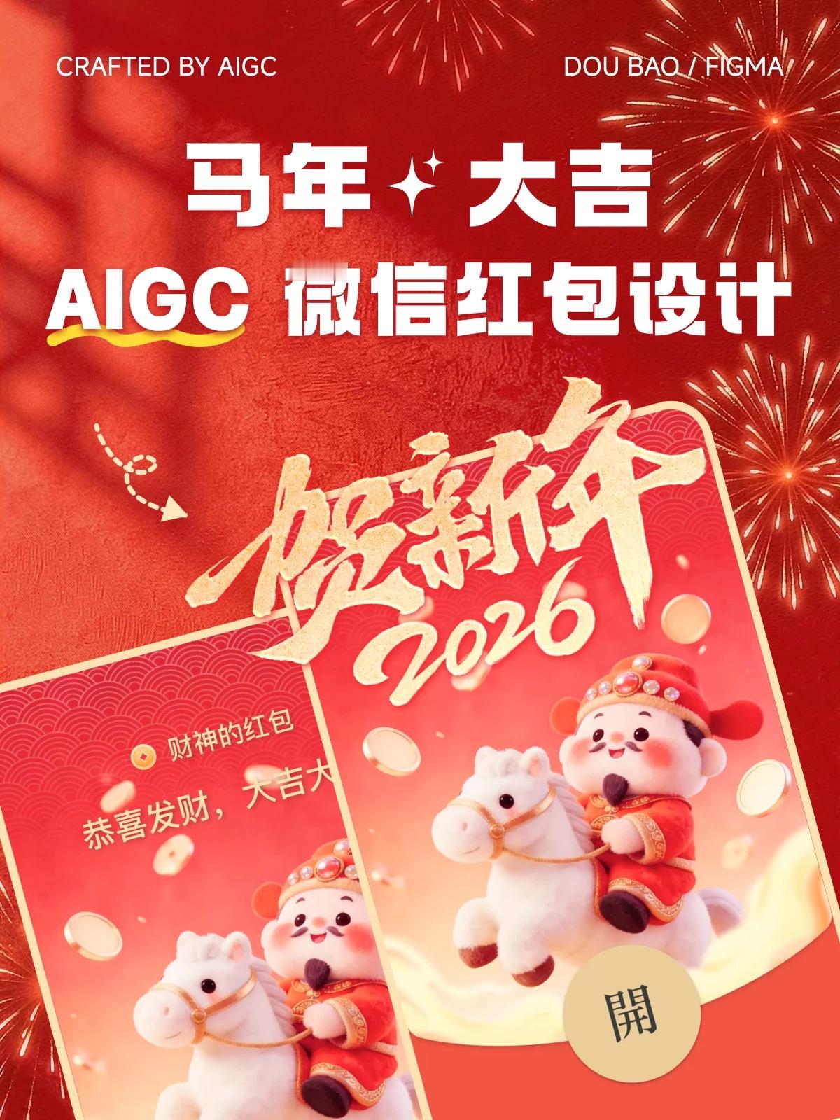 3步套用这个AI公式 ！轻松搞定AIGC马年红包封面How I AI