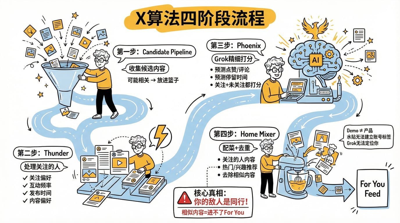 x 使用 grok 筛选内容的最大的优势，是对付洗稿。。。以前纯搬运可以起号。今
