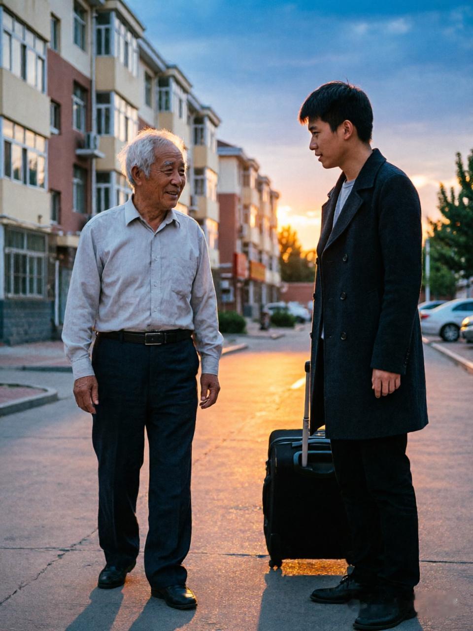 他比记忆里矮了许多。我叫了一声“老师”，他愣了好一会儿，才眯着眼睛认出我，然后咧