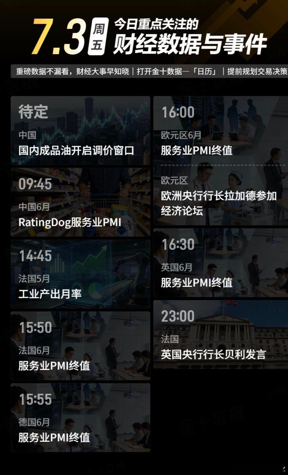 黄金  7.3周五今日重点关注的财经数据与事件：现货黄金黄金