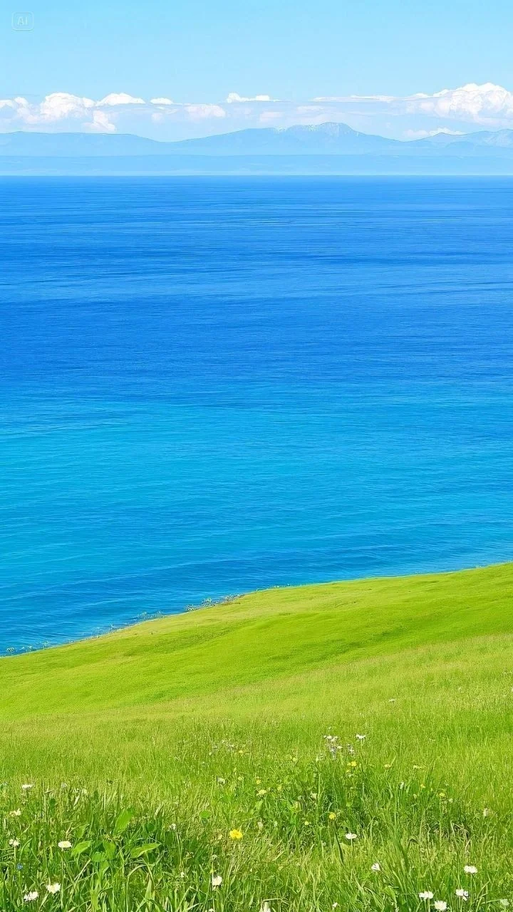 好想去看海，蓝到发黑的海