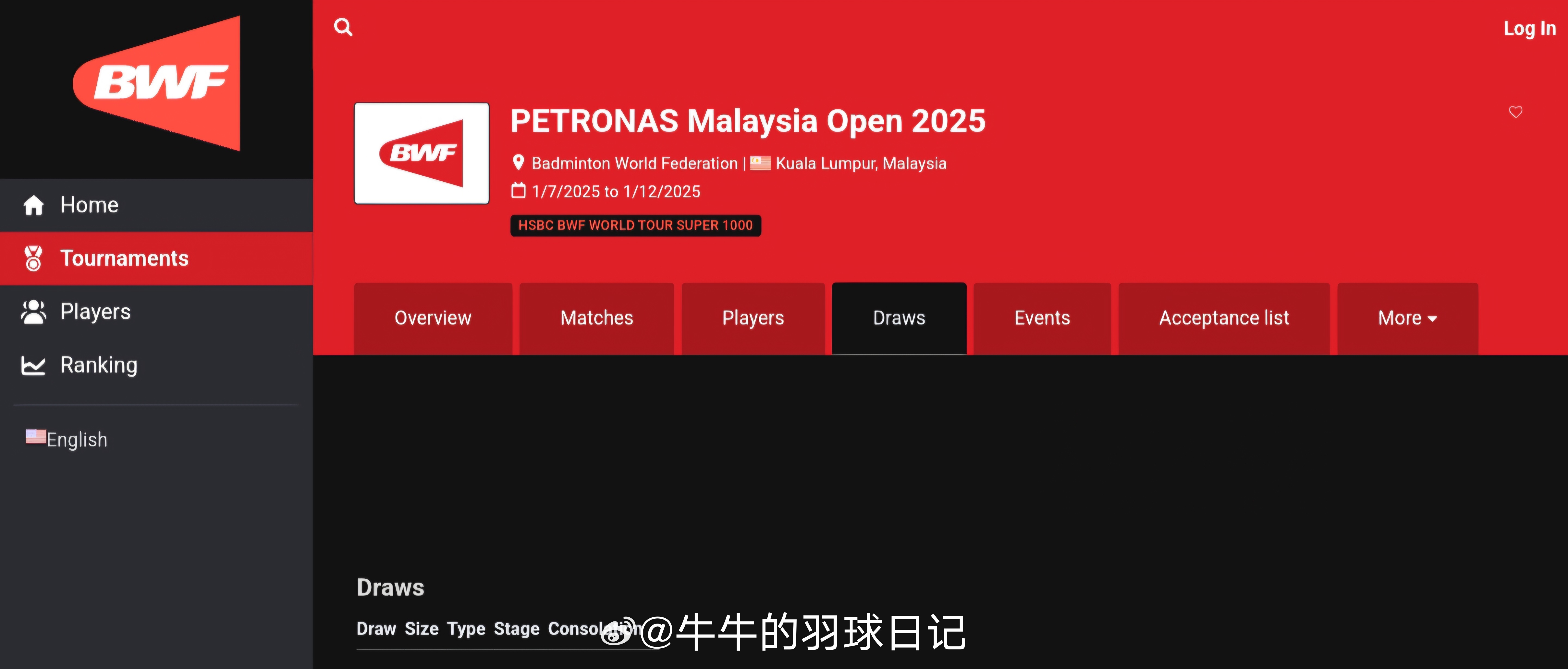 2025年马来西亚羽毛球公开赛  今天出签表求个好签🙏🙏🙏 