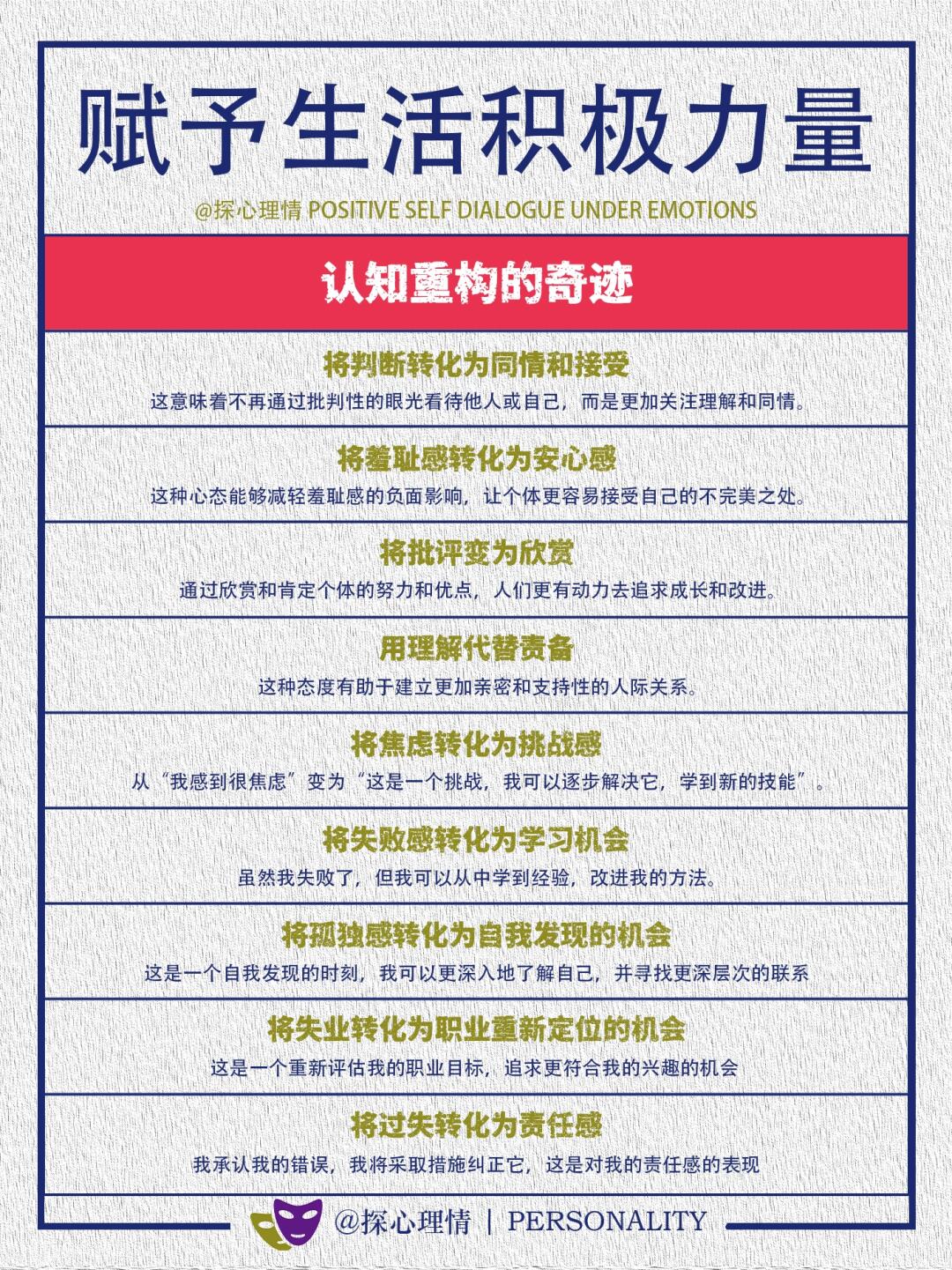 赋予生活积极的力量：认知重构的奇迹