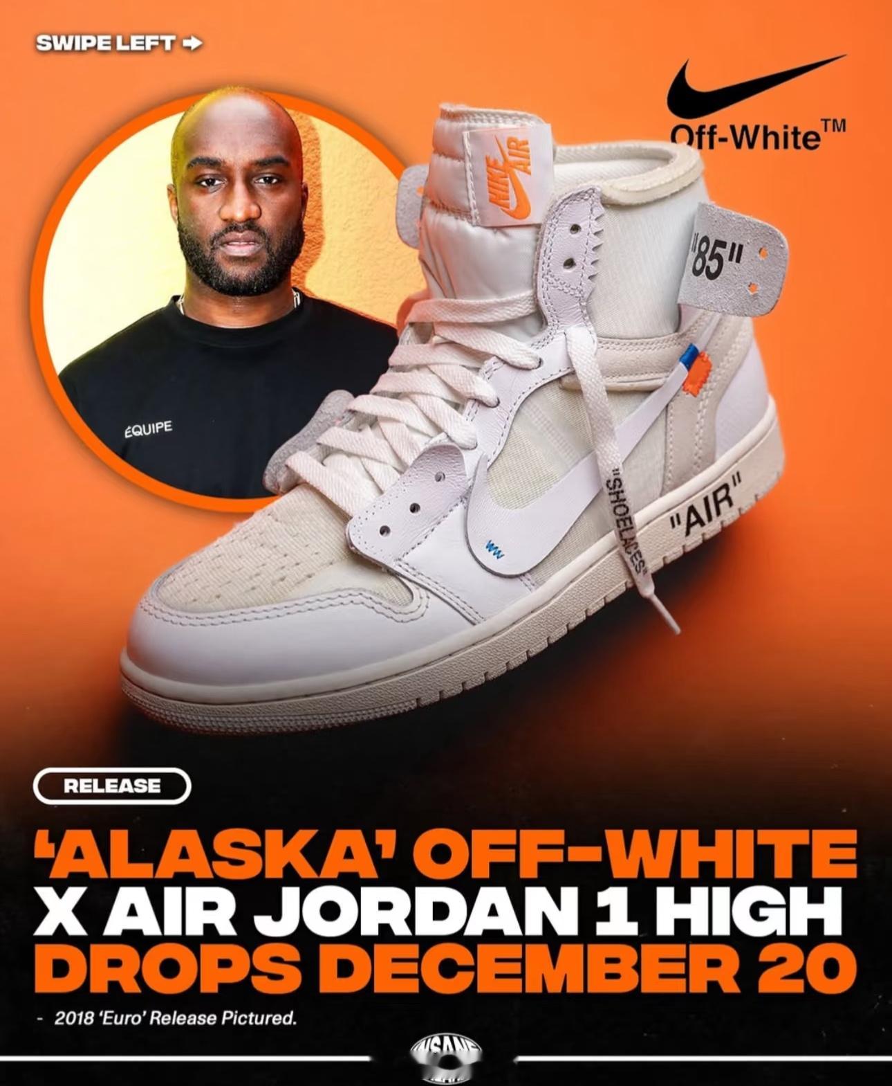 「发售提醒」Off-White x Air Jordan 1 High OG “