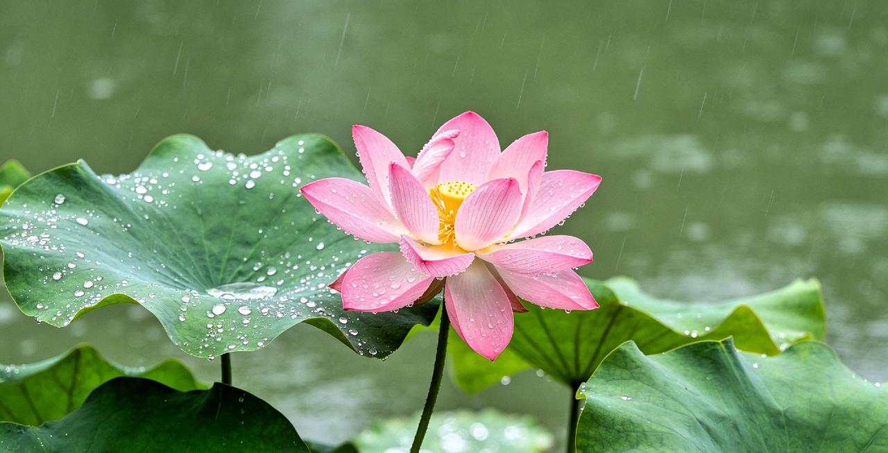 上联：夏雨倾心荷绽放，
下联：秋风刻意桂生香。
 解析：
上联写夏雨滋润、荷花盛