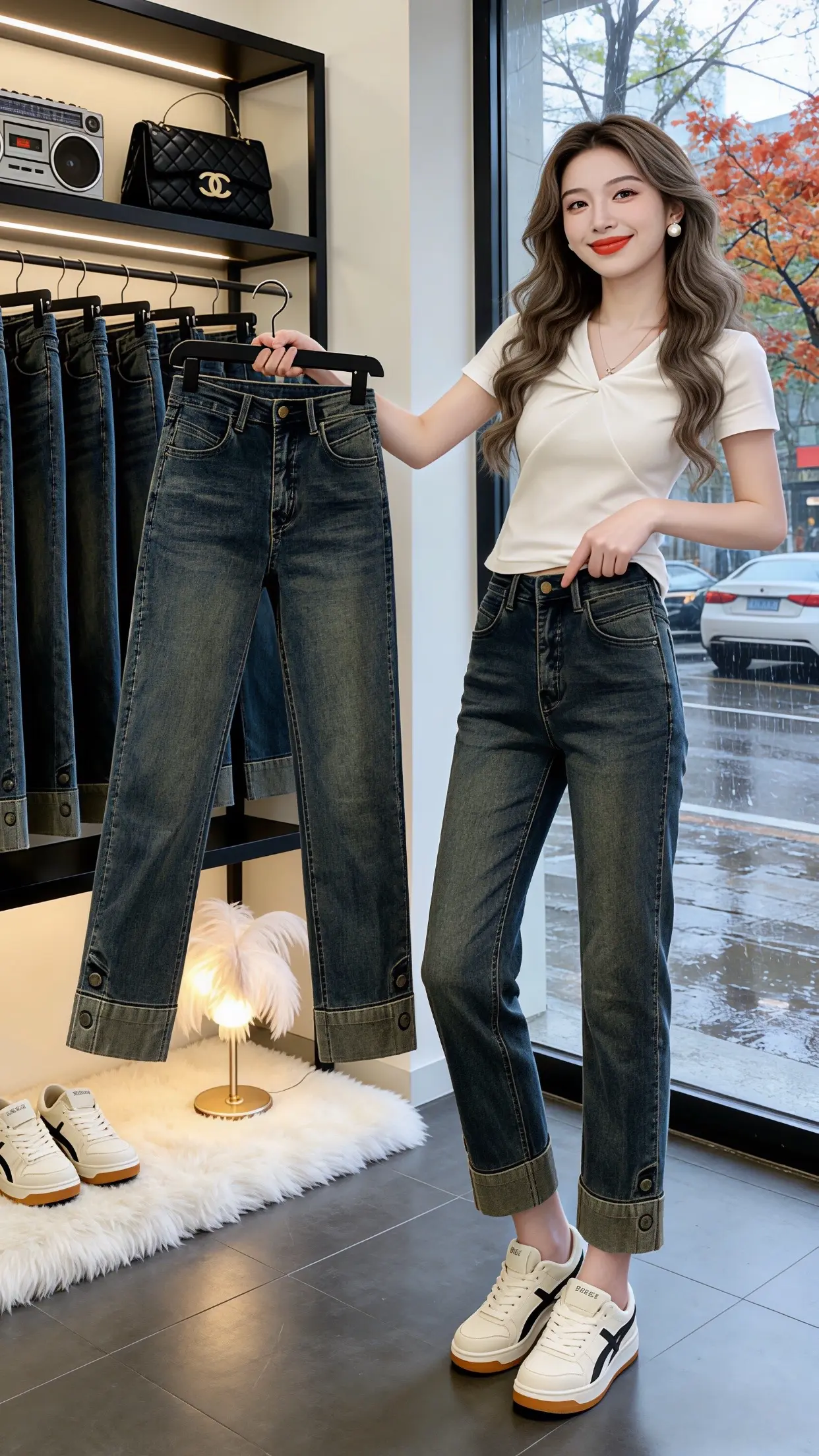 怎么将牛仔裤穿出高级感 梨型身材必入牛仔裤 一条牛仔裤搞定一周穿搭 牛...