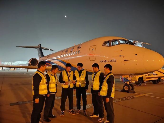 【C909咸阳机场早场科研试飞】3月19日，航空工业民机试飞中心圆满完成C909