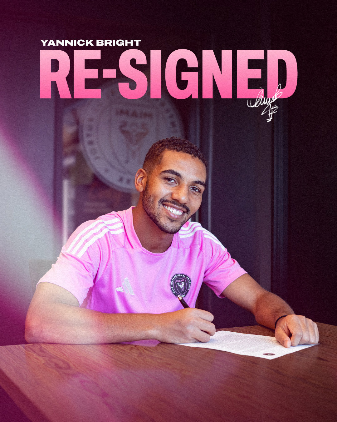 🚨迈阿密国际宣布与意大利中场扬尼克·布莱特续约至2028年底，并附带续约至20