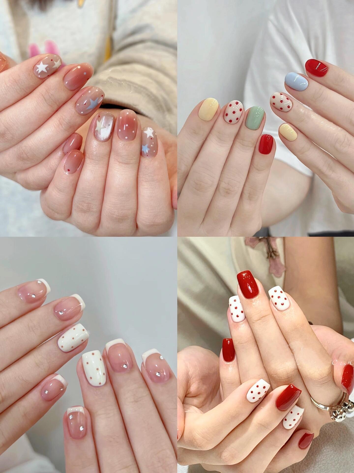 波点美甲彩色波点元素热门美甲💅🏻 ​​​