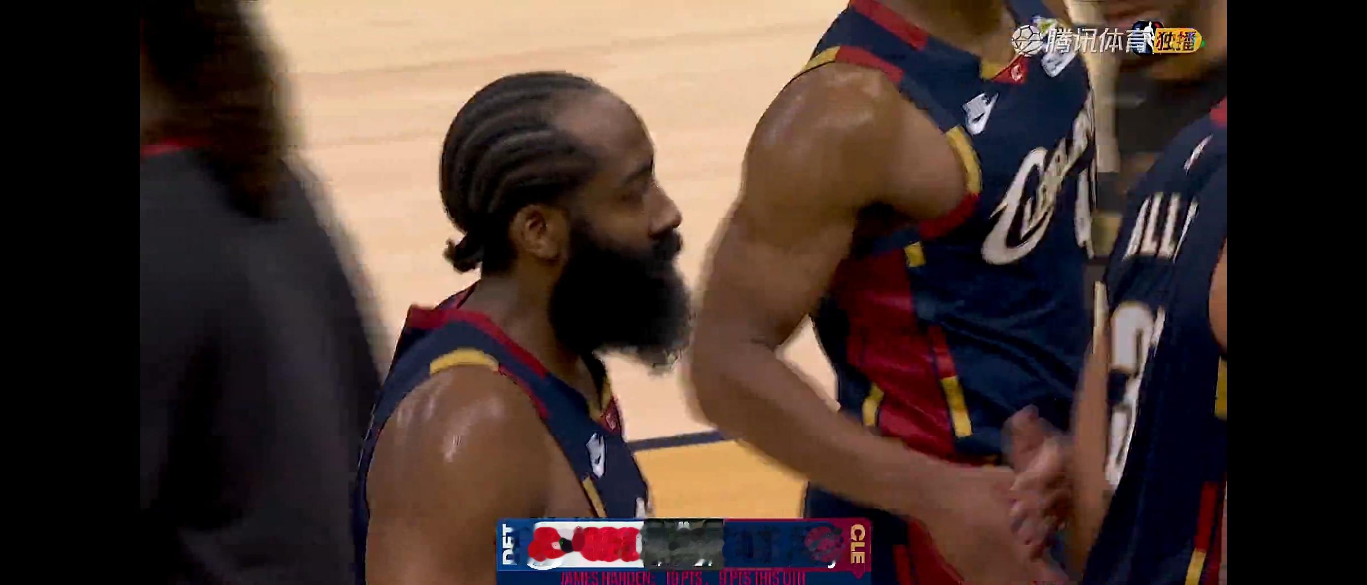 谦说nba骑士1比2活塞哈登关键时刻证明自己 今天在骑士错一步就会被三比零的情况