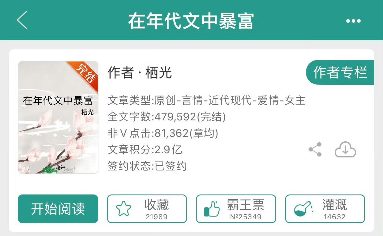 小说推荐：《在年代文中暴富》 作者:素昧平生简评：飒爽能干女老师vs忠犬顾家兵哥
