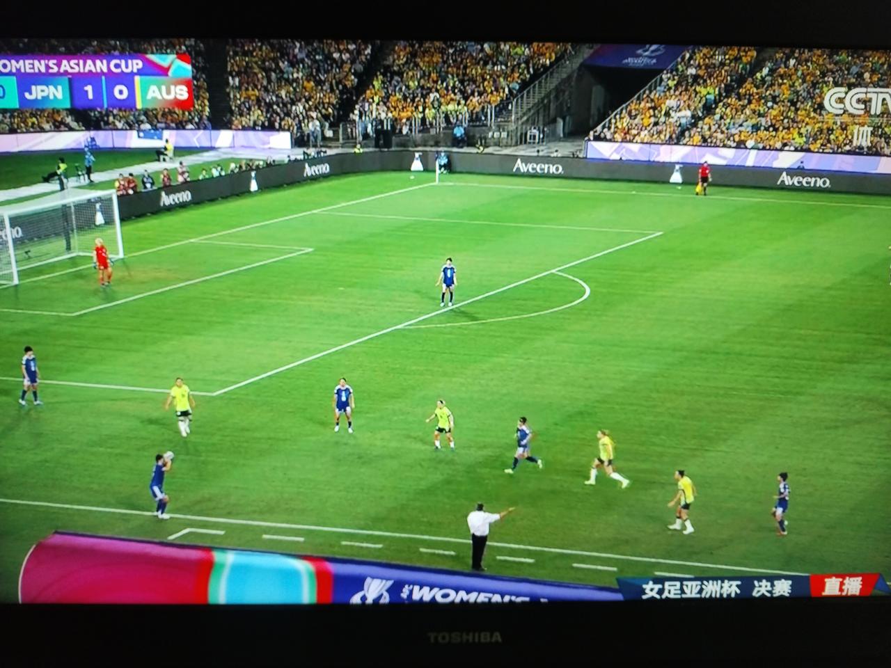 女足亚洲杯决赛，日本队1比0战胜了澳大利亚队，夺得亚洲杯冠军。
       日